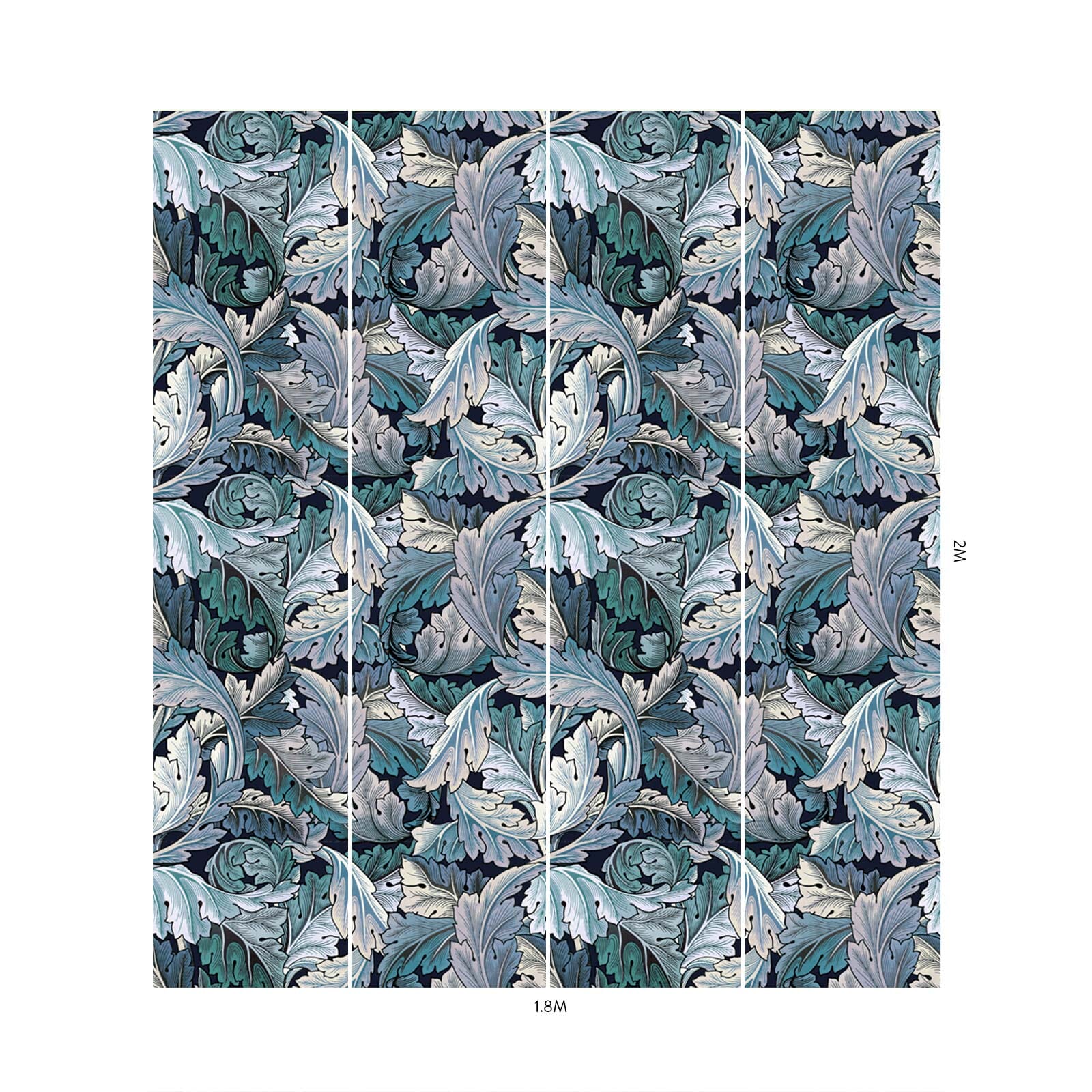 ACANTHUS Wallpaper - Blue & Midnight - Image 5