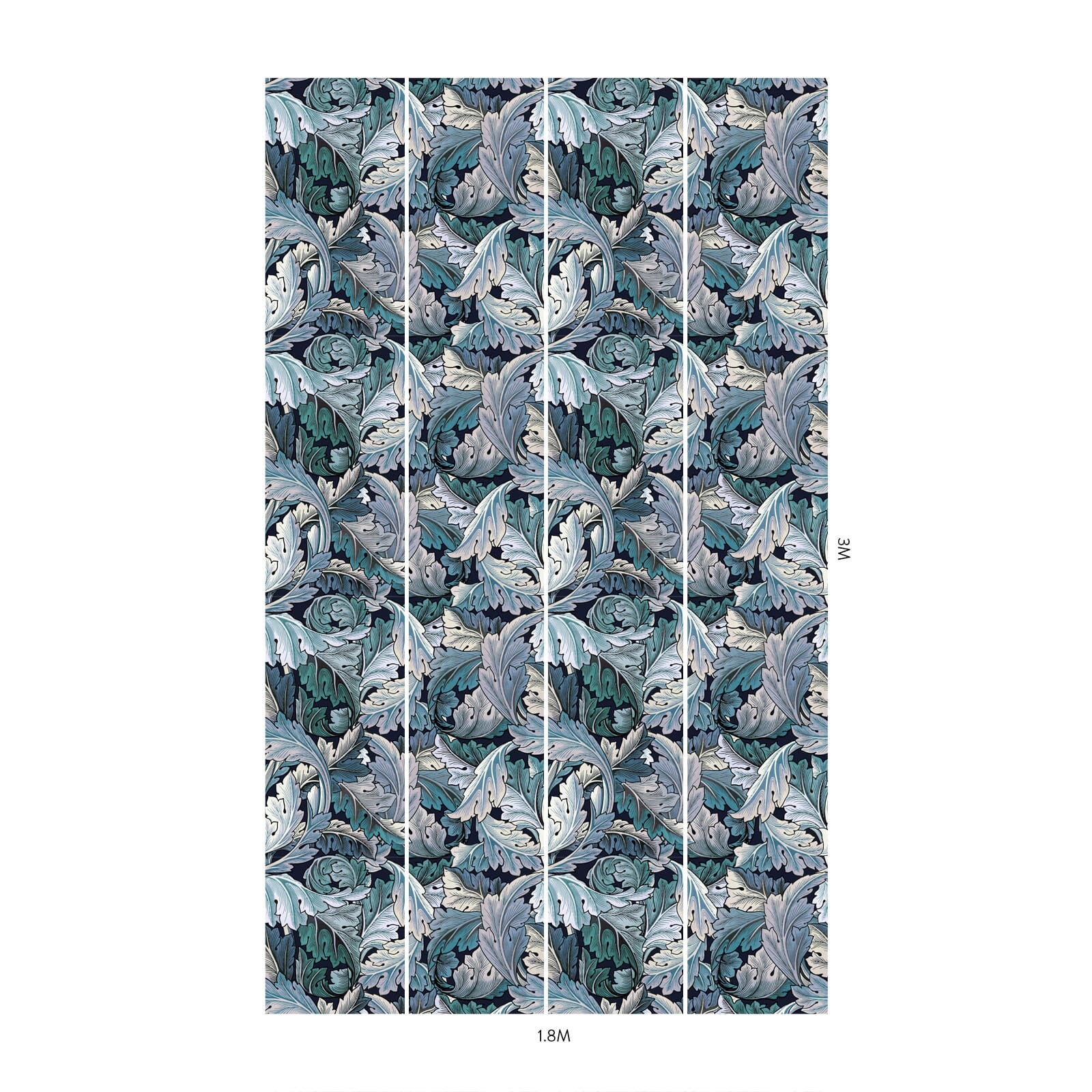 ACANTHUS Wallpaper - Blue & Midnight - Image 6