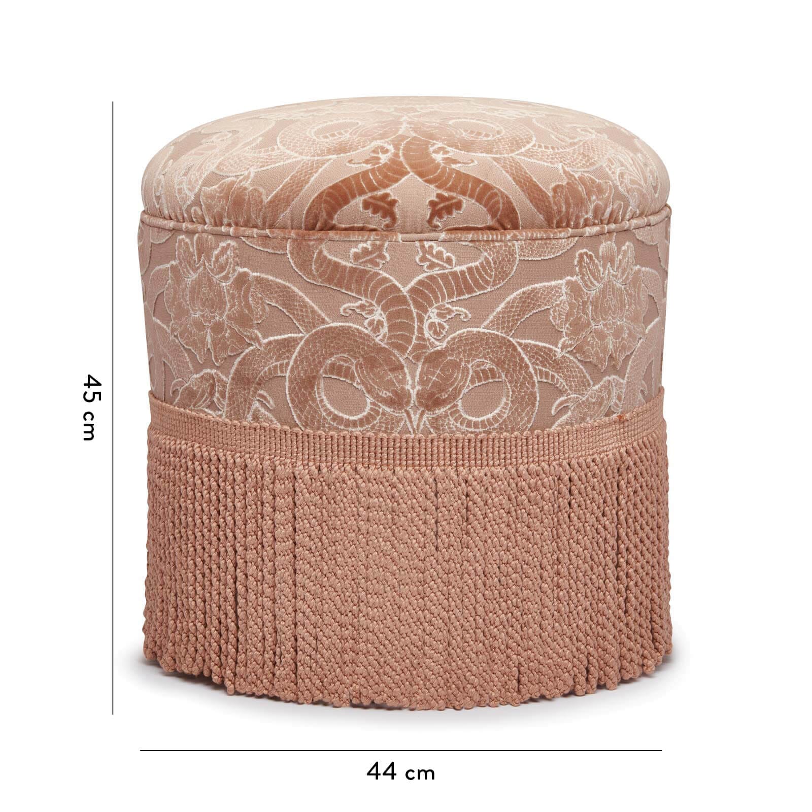 ANACONDA Cut-Velvet Bottoman - Dusky Pink - Image 3