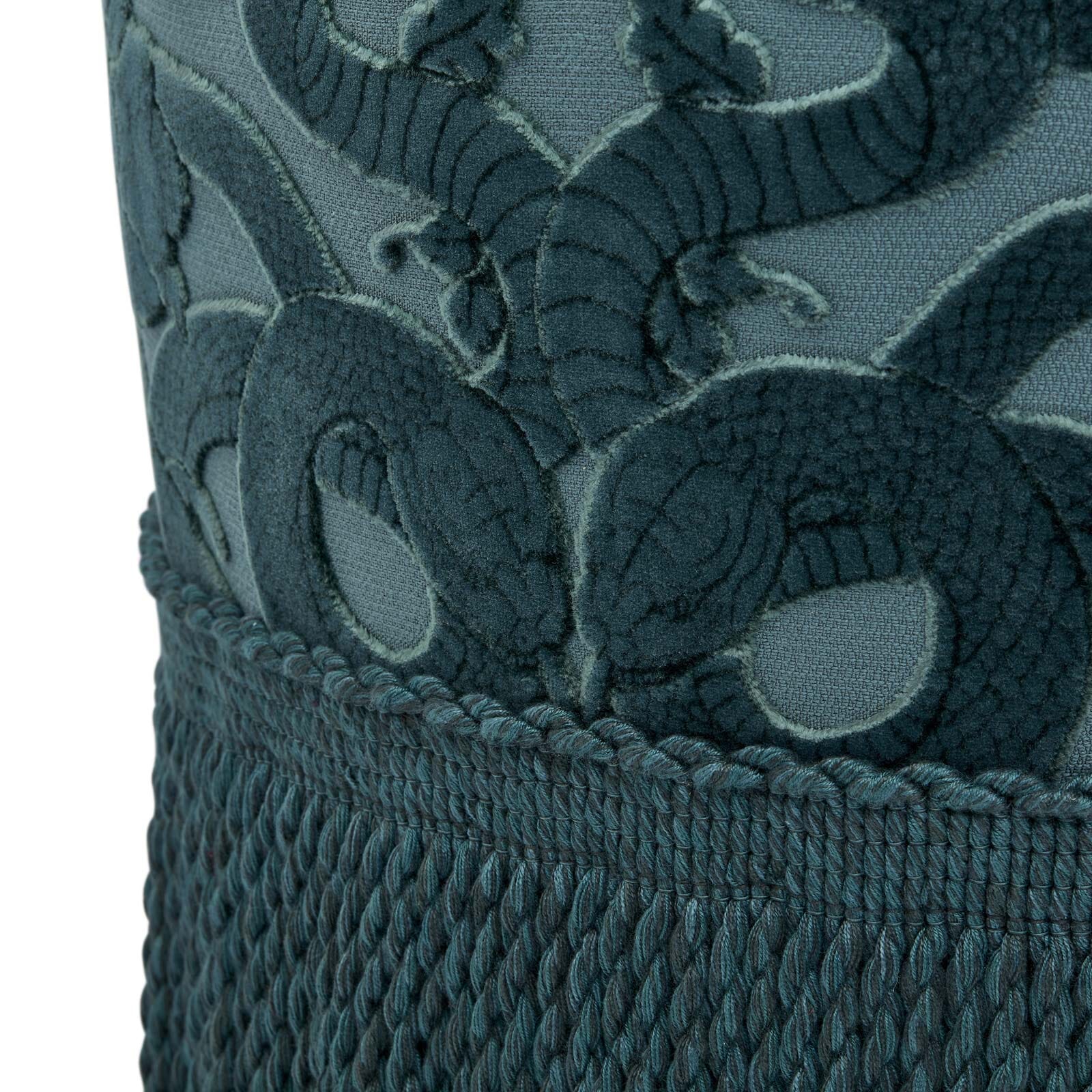 ANACONDA Cut-Velvet Bottoman - Petrol - Image 4