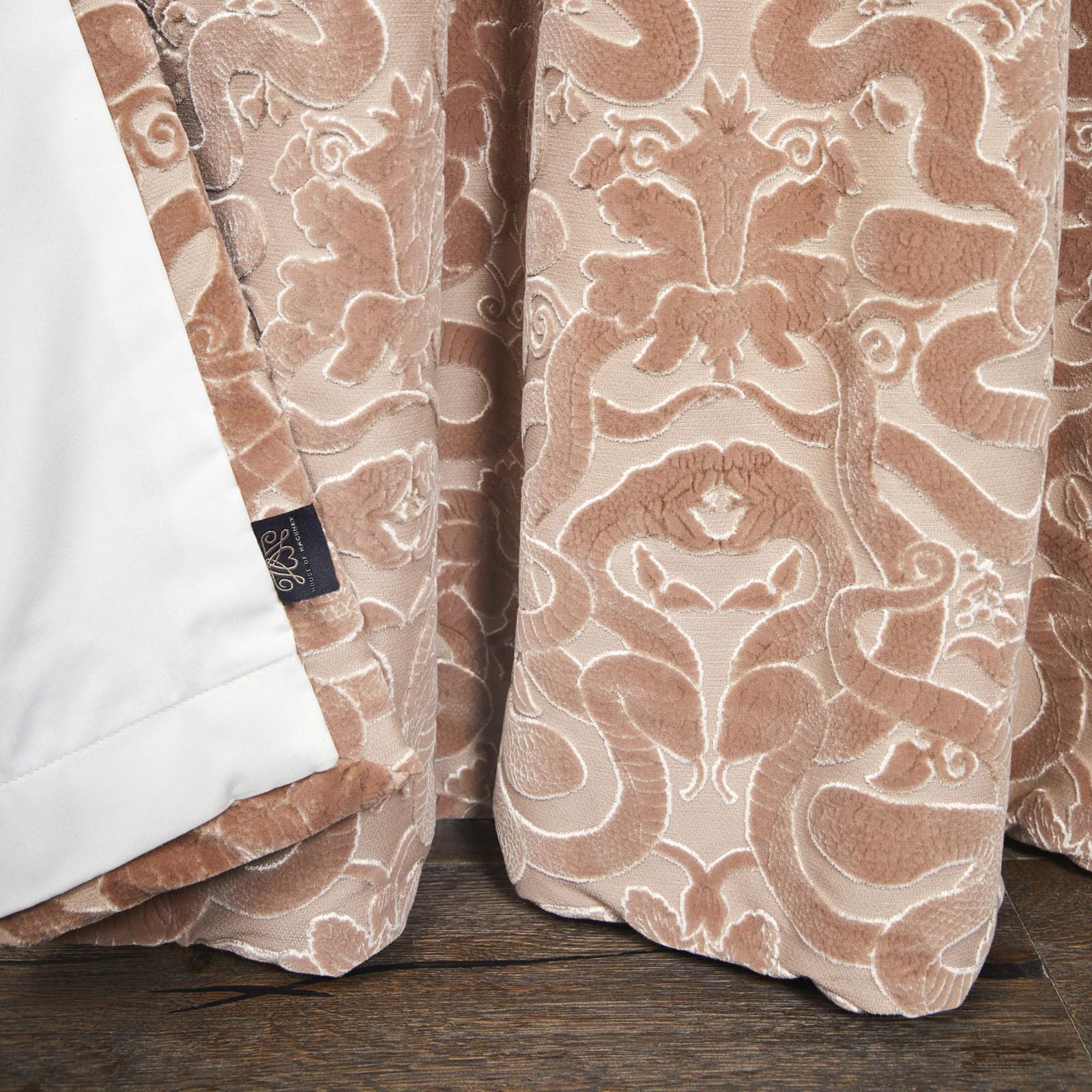 ANACONDA Velvet Curtain - Dusky Pink - Image 2