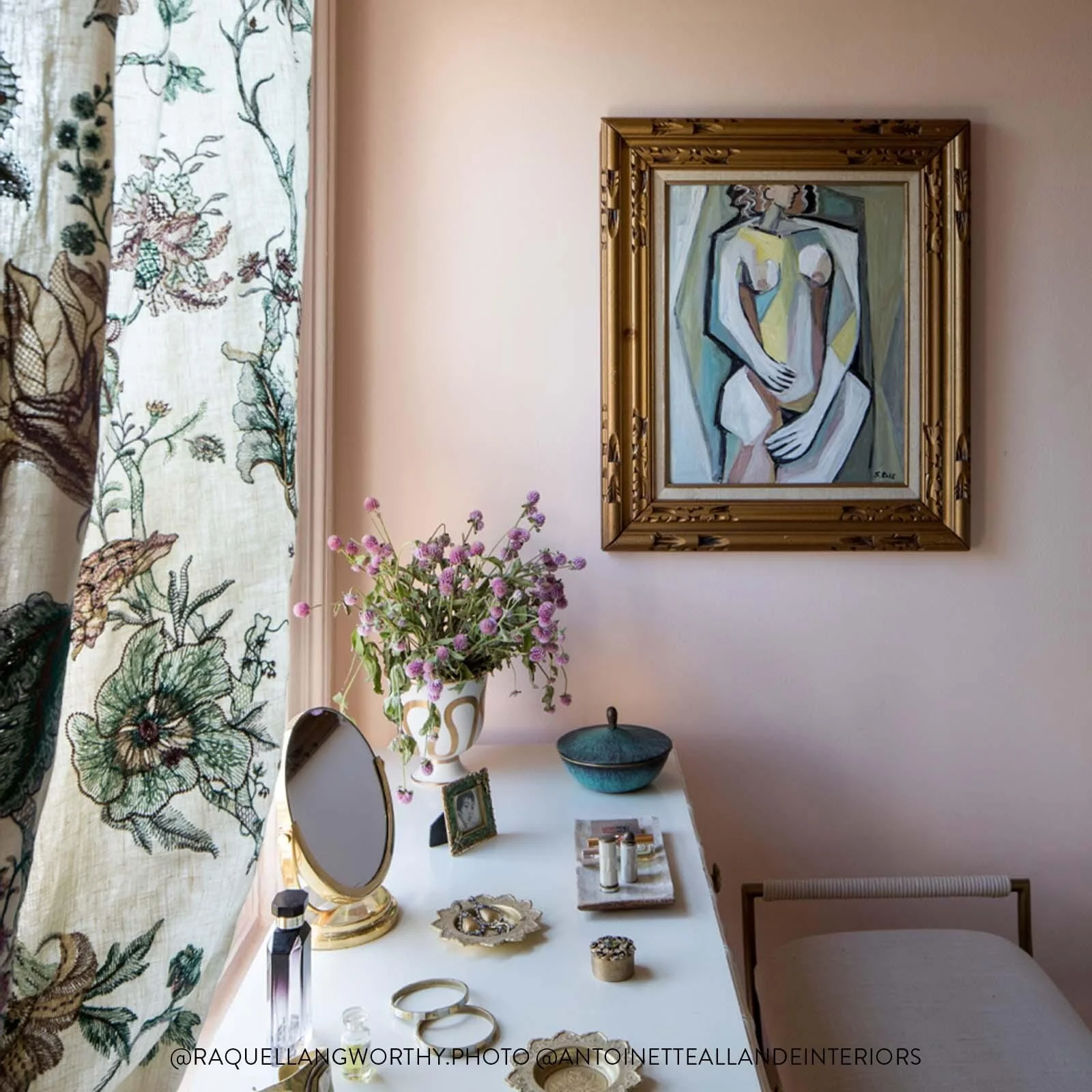 ARTEMIS Embroidered Linen - Alabaster - Image 3
