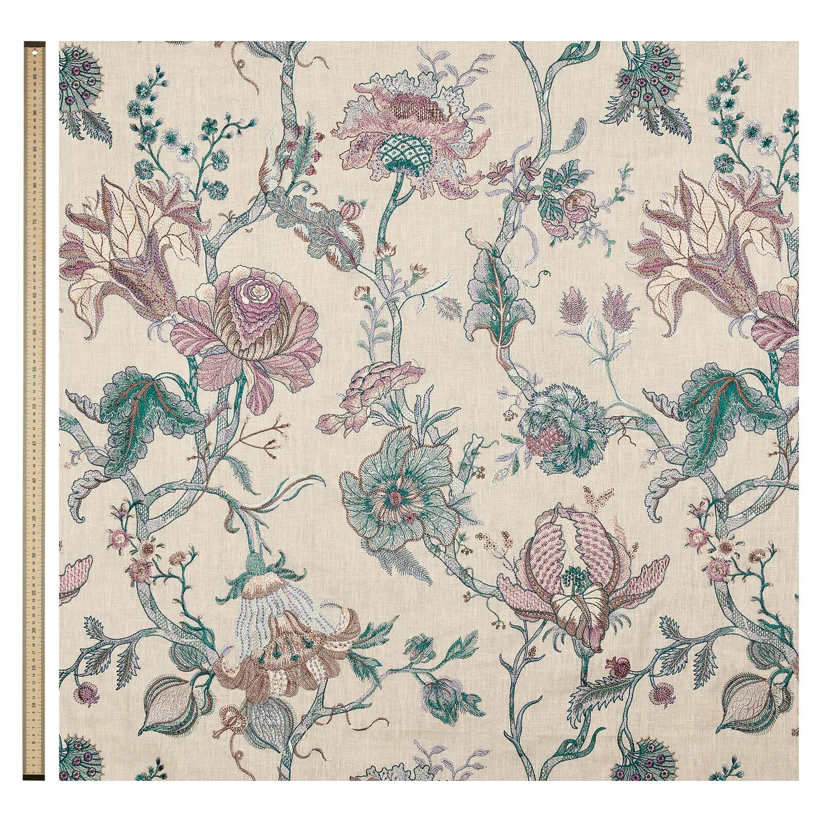 ARTEMIS Embroidered Linen - Alabaster - Image 4