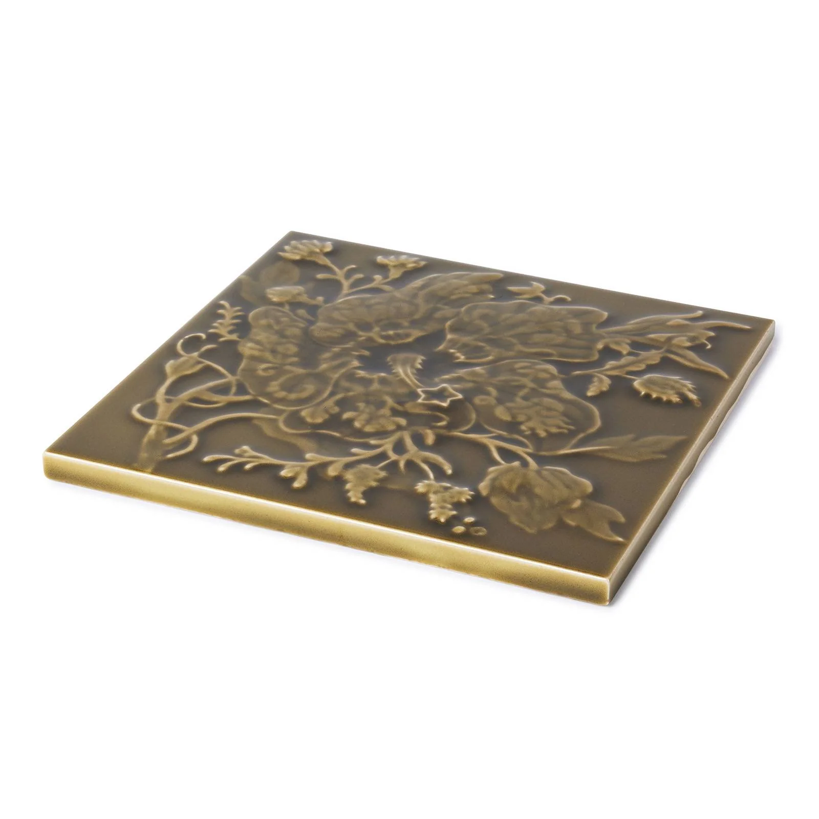 ARTEMIS HIBISCUS Relief Tile - Moss - Image 2