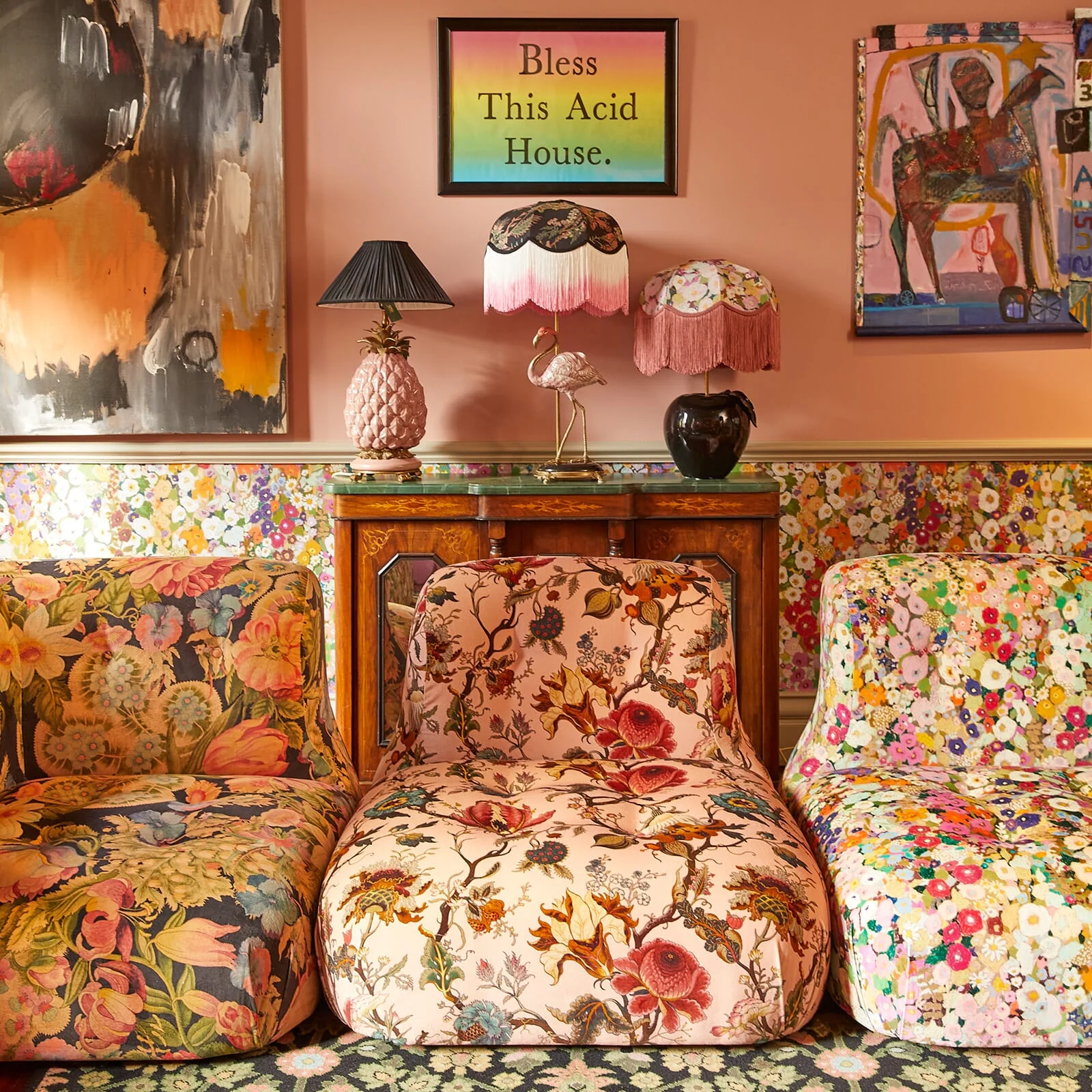 ARTEMIS Velvet Castle Chair - Blush - Image 6