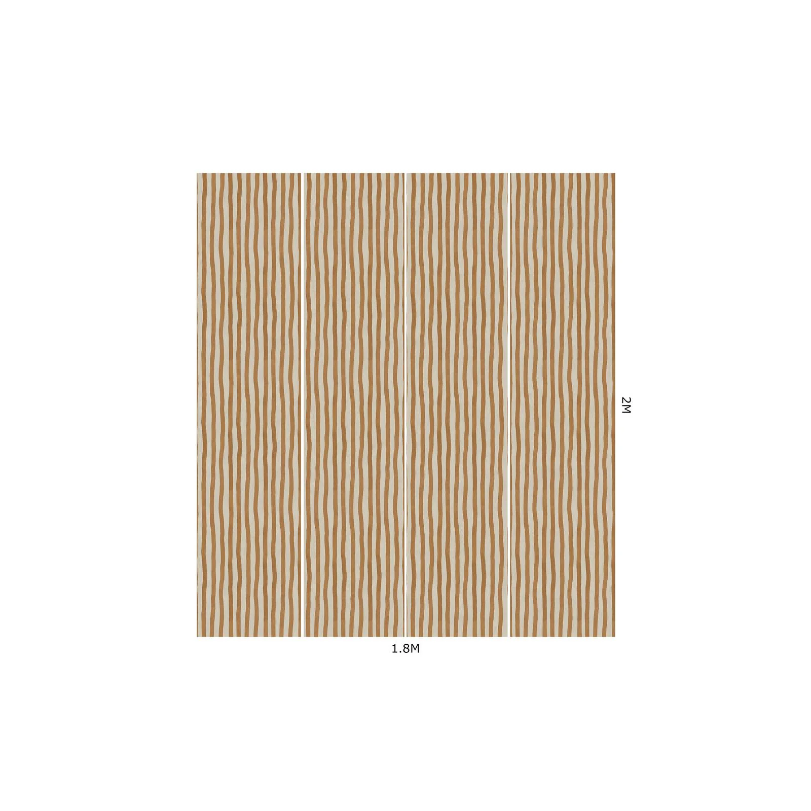 ARTIST'S STRIPE Wallpaper - Amber - Image 5