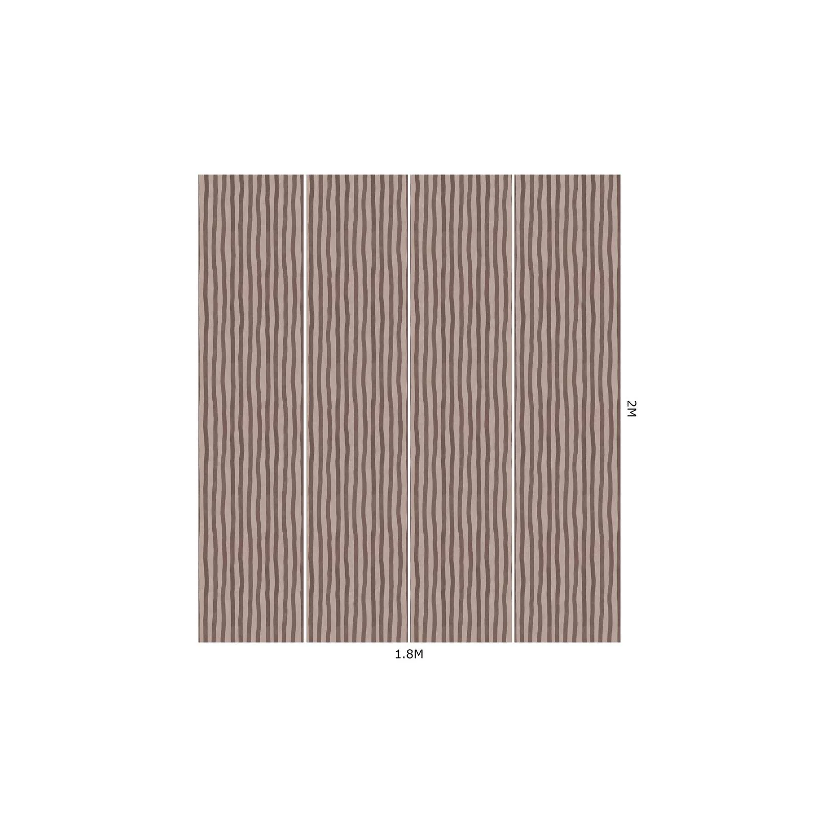 ARTIST'S STRIPE Wallpaper - Carnelian - Image 4