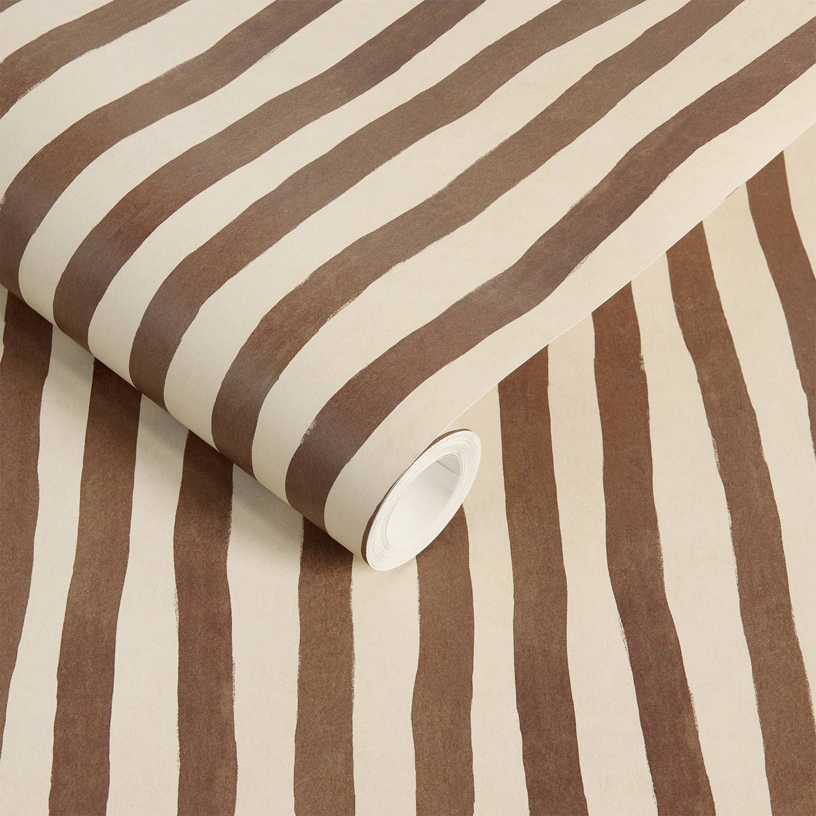 ARTIST'S STRIPE Wallpaper - Cocoa - Image 3