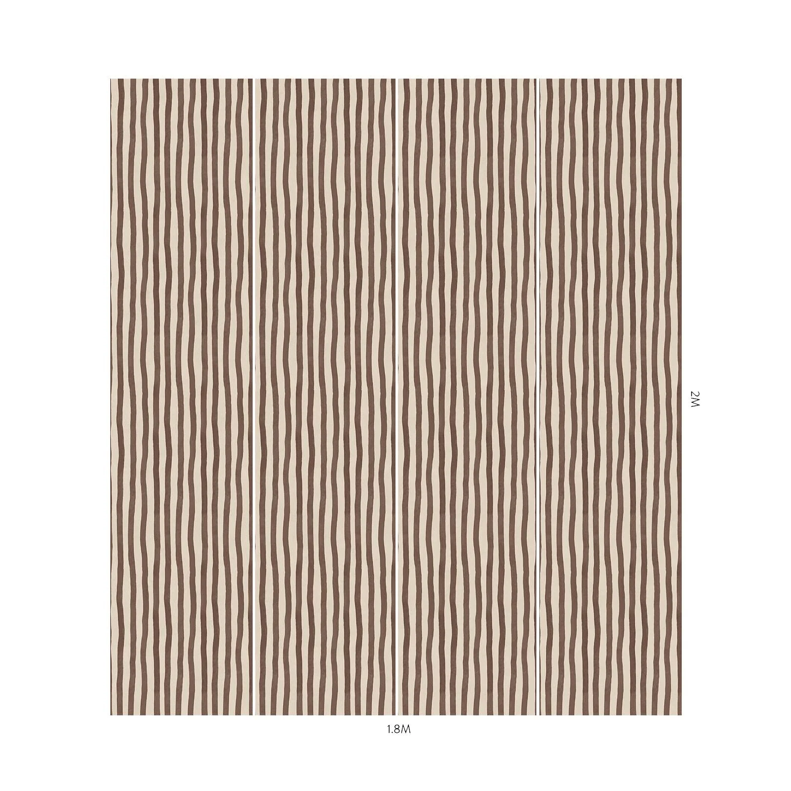 ARTIST'S STRIPE Wallpaper - Cocoa - Image 4