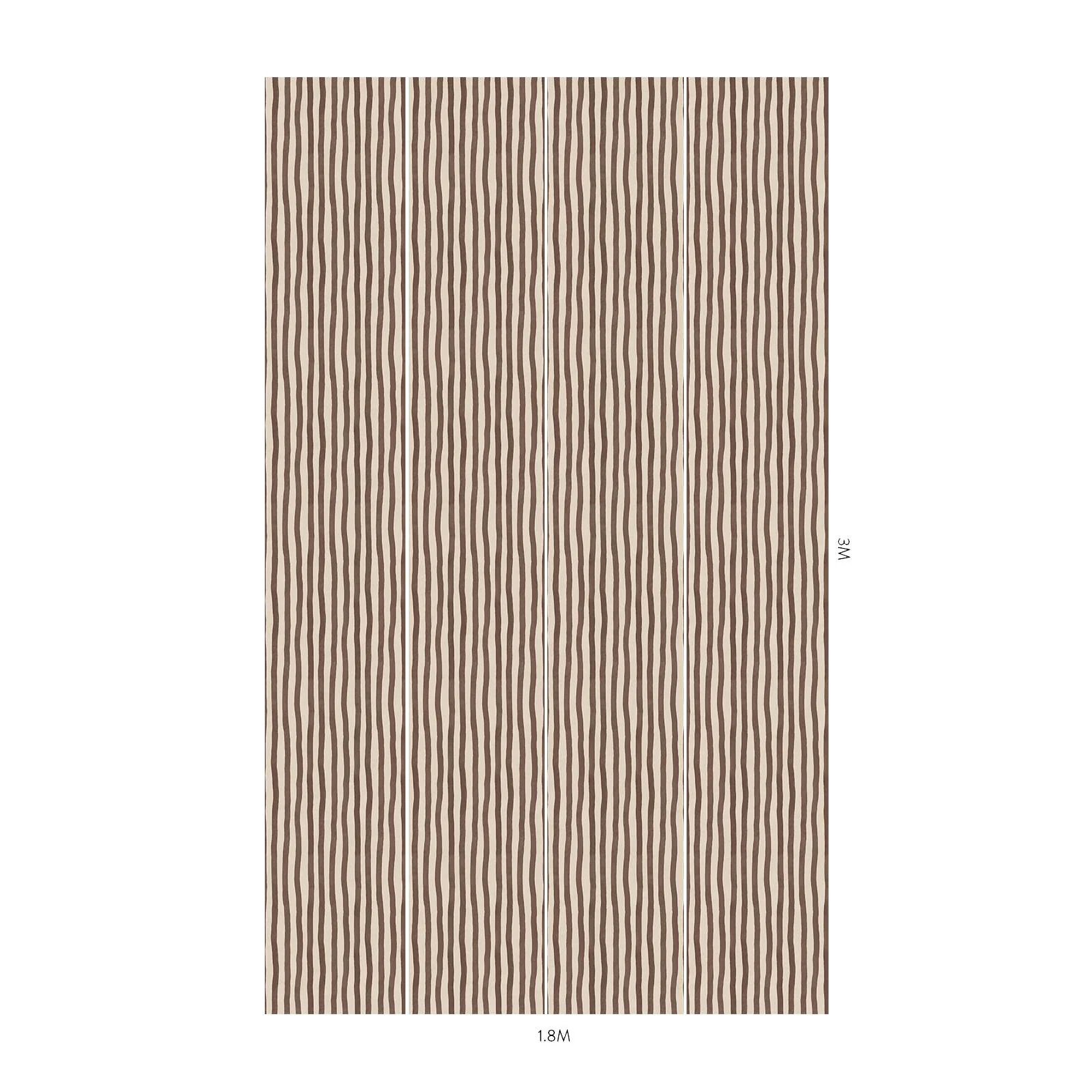 ARTIST'S STRIPE Wallpaper - Cocoa - Image 5