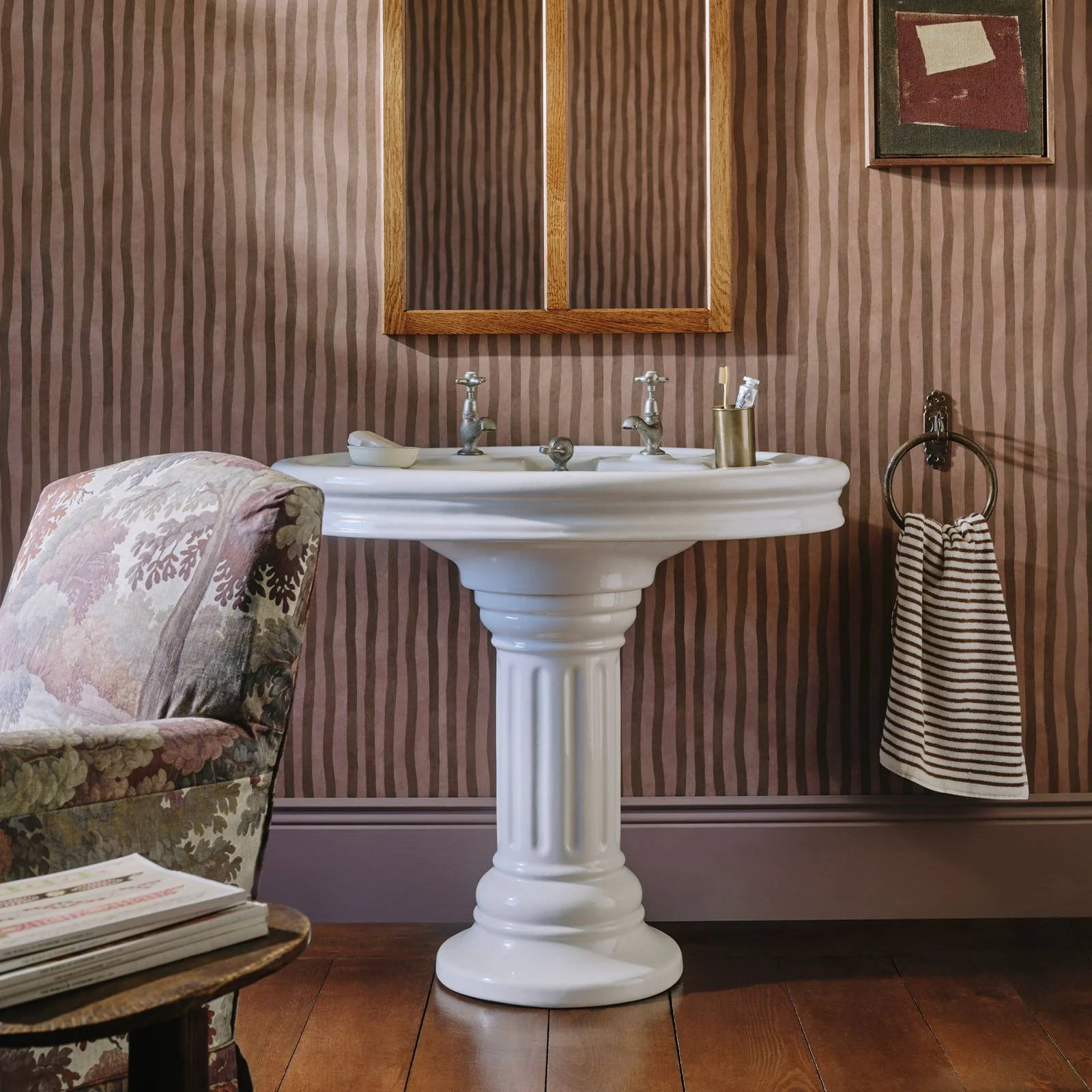 ARTIST'S STRIPE Wallpaper - Cosmos & Bark - Image 3