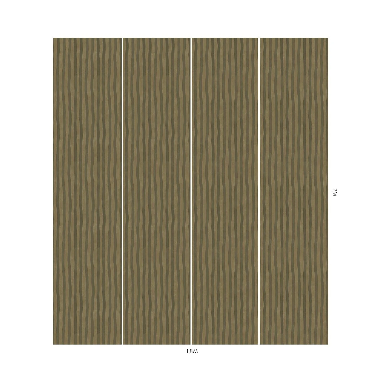 ARTIST'S STRIPE Wallpaper - Moss & Carex - Image 5