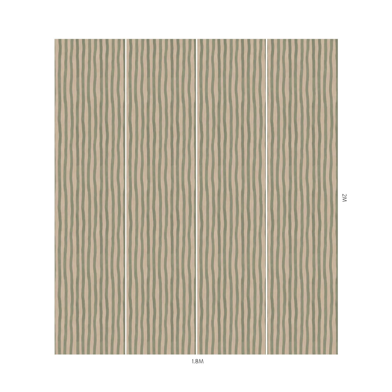 ARTIST'S STRIPE Wallpaper - Sap & Alabaster - Image 5