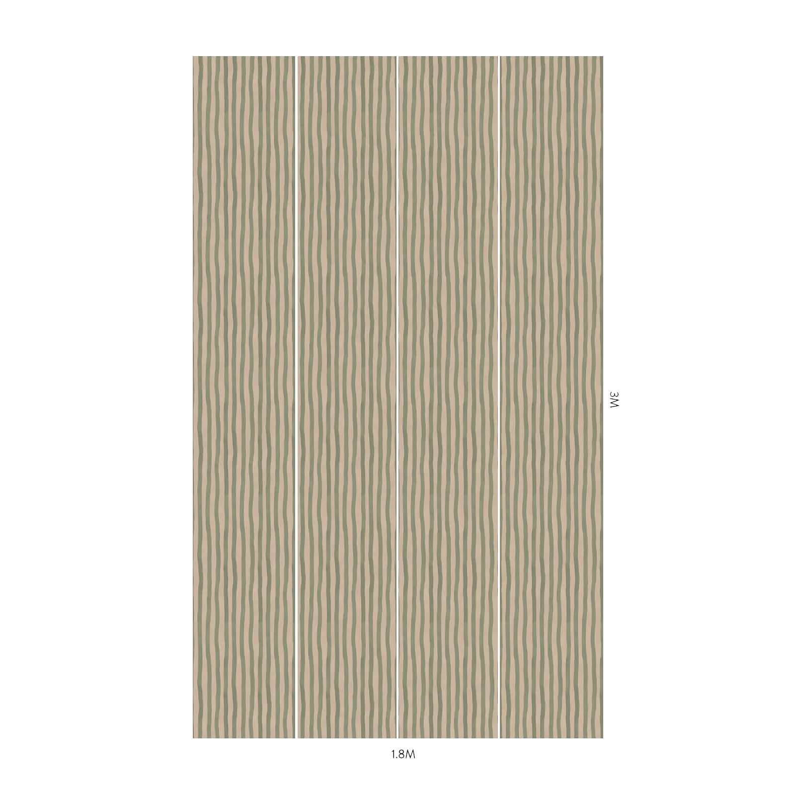 ARTIST'S STRIPE Wallpaper - Sap & Alabaster - Image 6