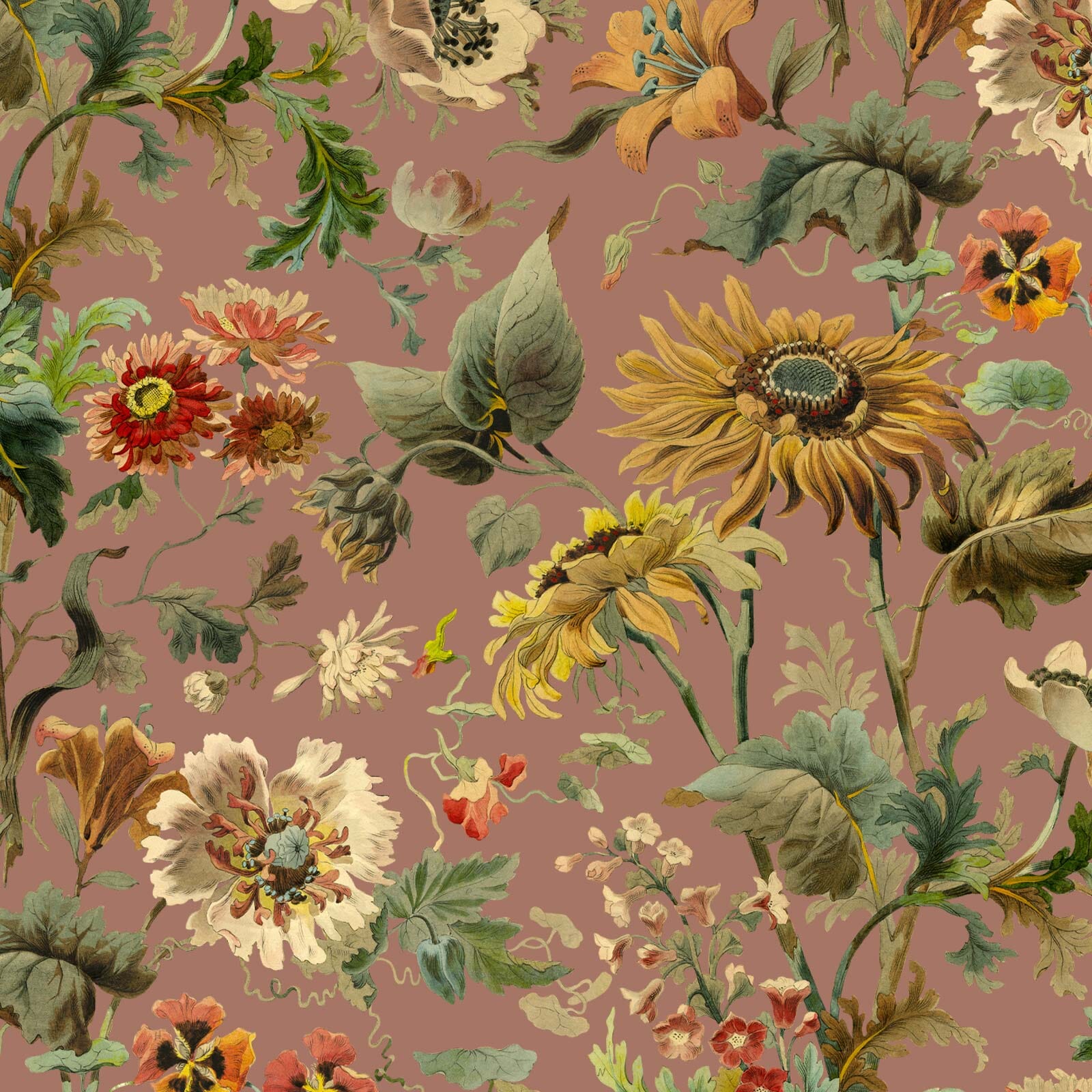 AVALON Wallpaper - Puce Pink Sample