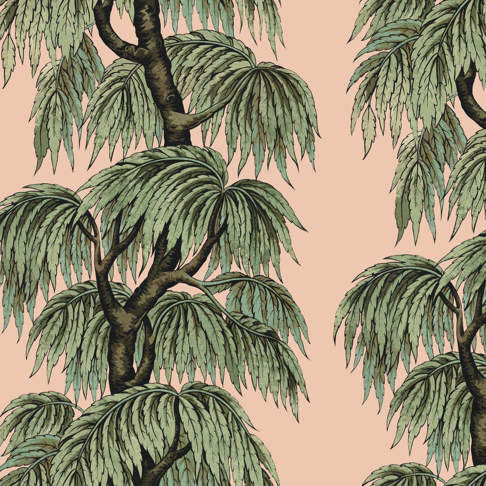 BABYLON Wallpaper Blush/Willow Sample