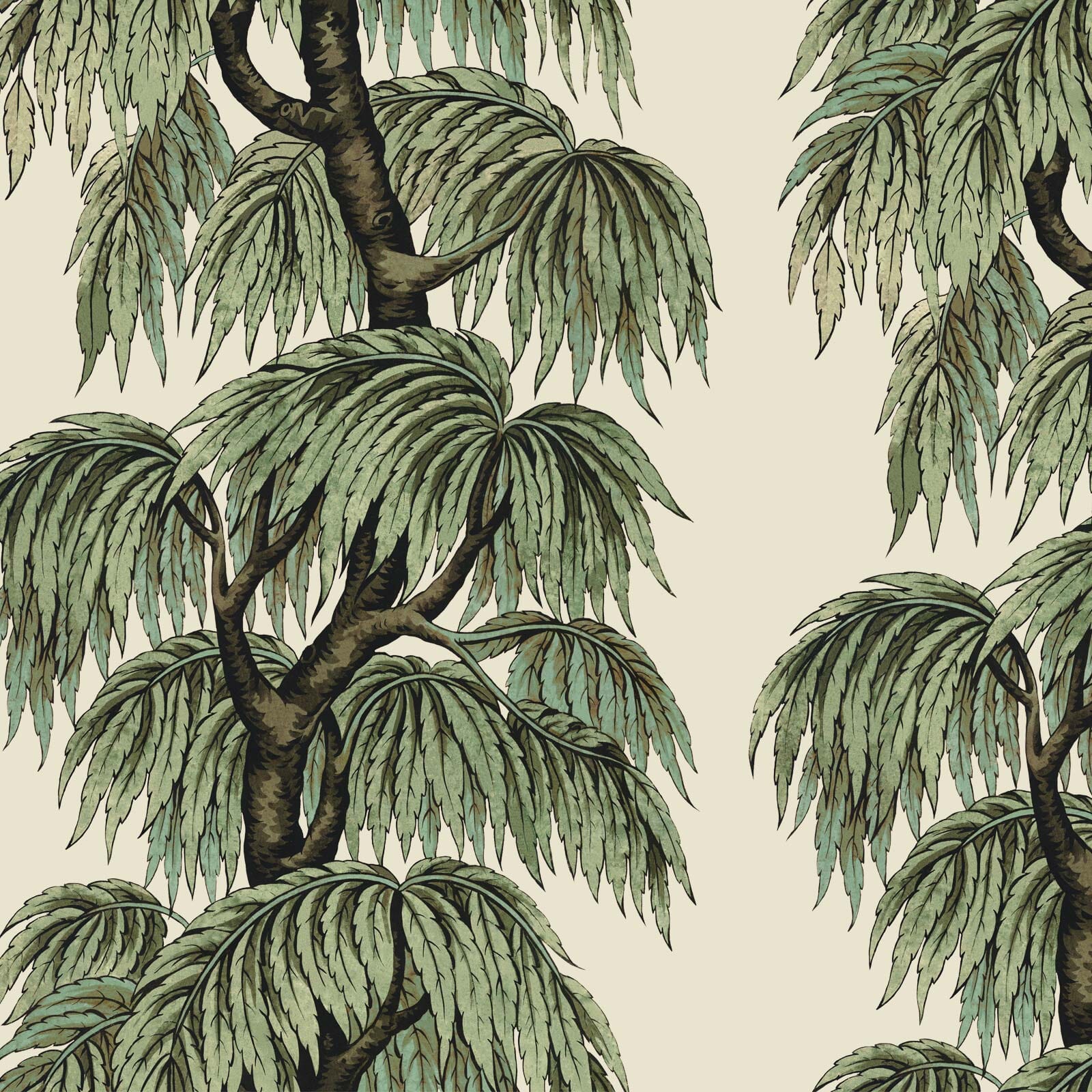 BABYLON Wallpaper Papyrus/Willow Sample