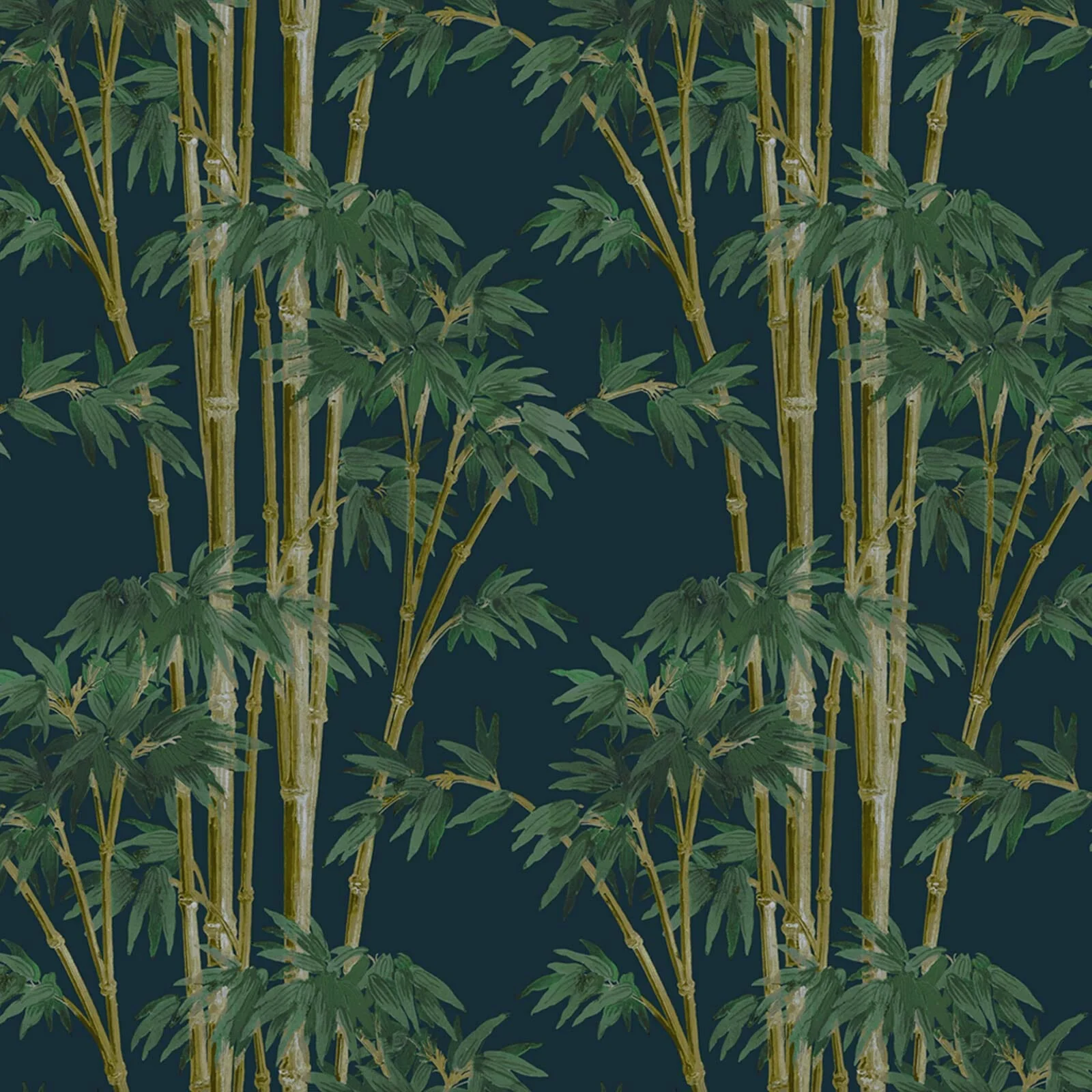 BAMBUSA Wallpaper - Midnight Sample