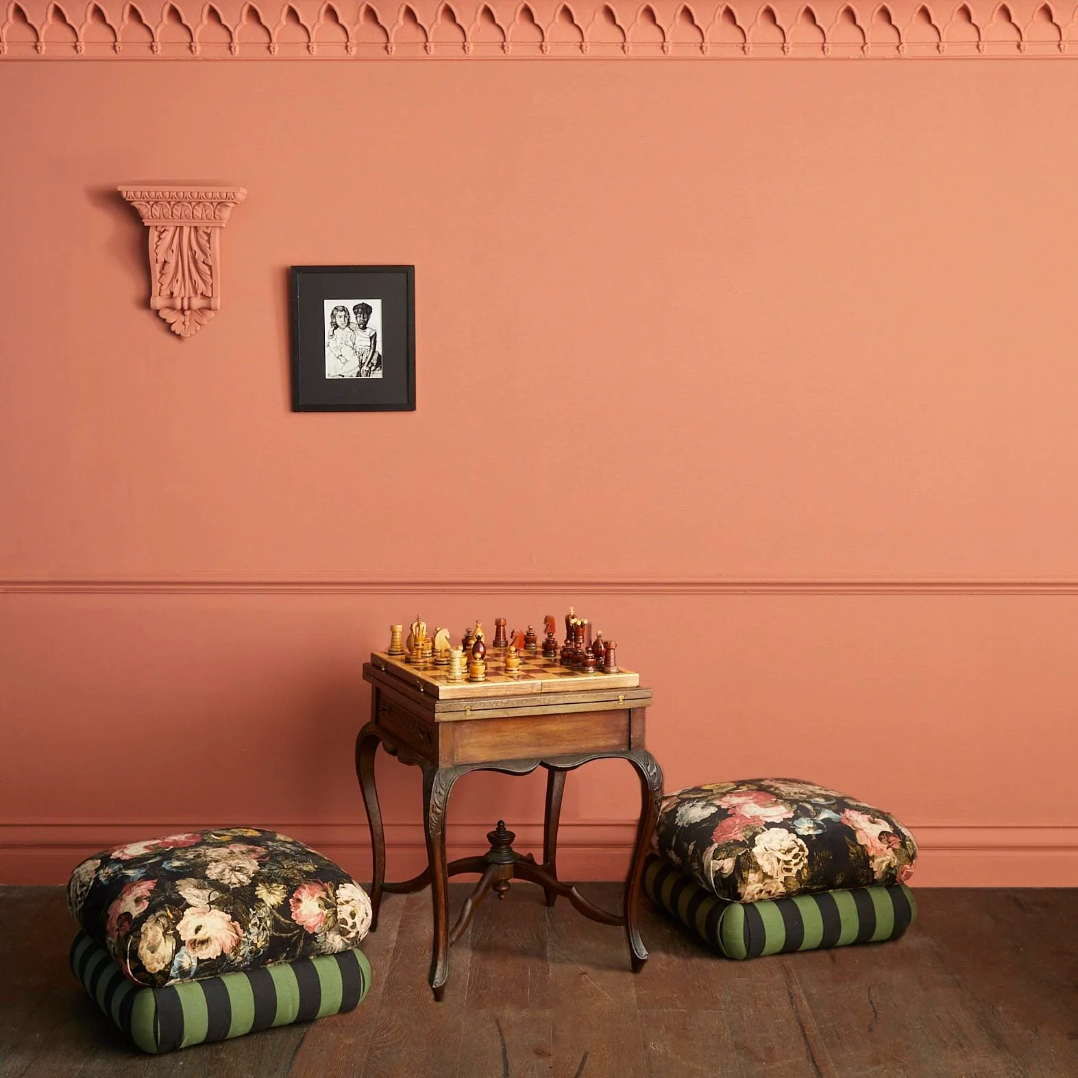 CAMELOT STRIPE Jacquard - Verdigris and Noir - Image 5