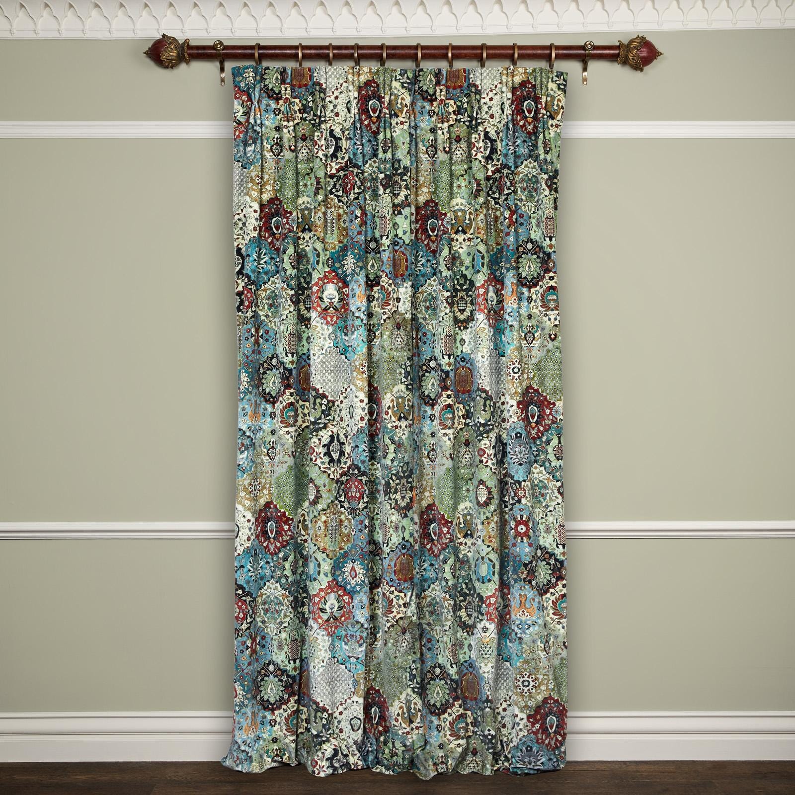 CASPAR Velvet Curtain - Forest - Image 3