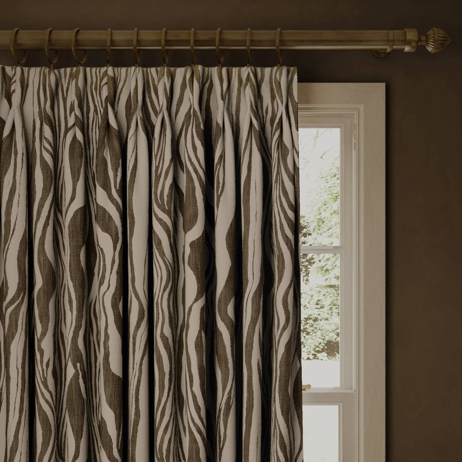 DAZZLE Cotton Linen Curtain - Cedar