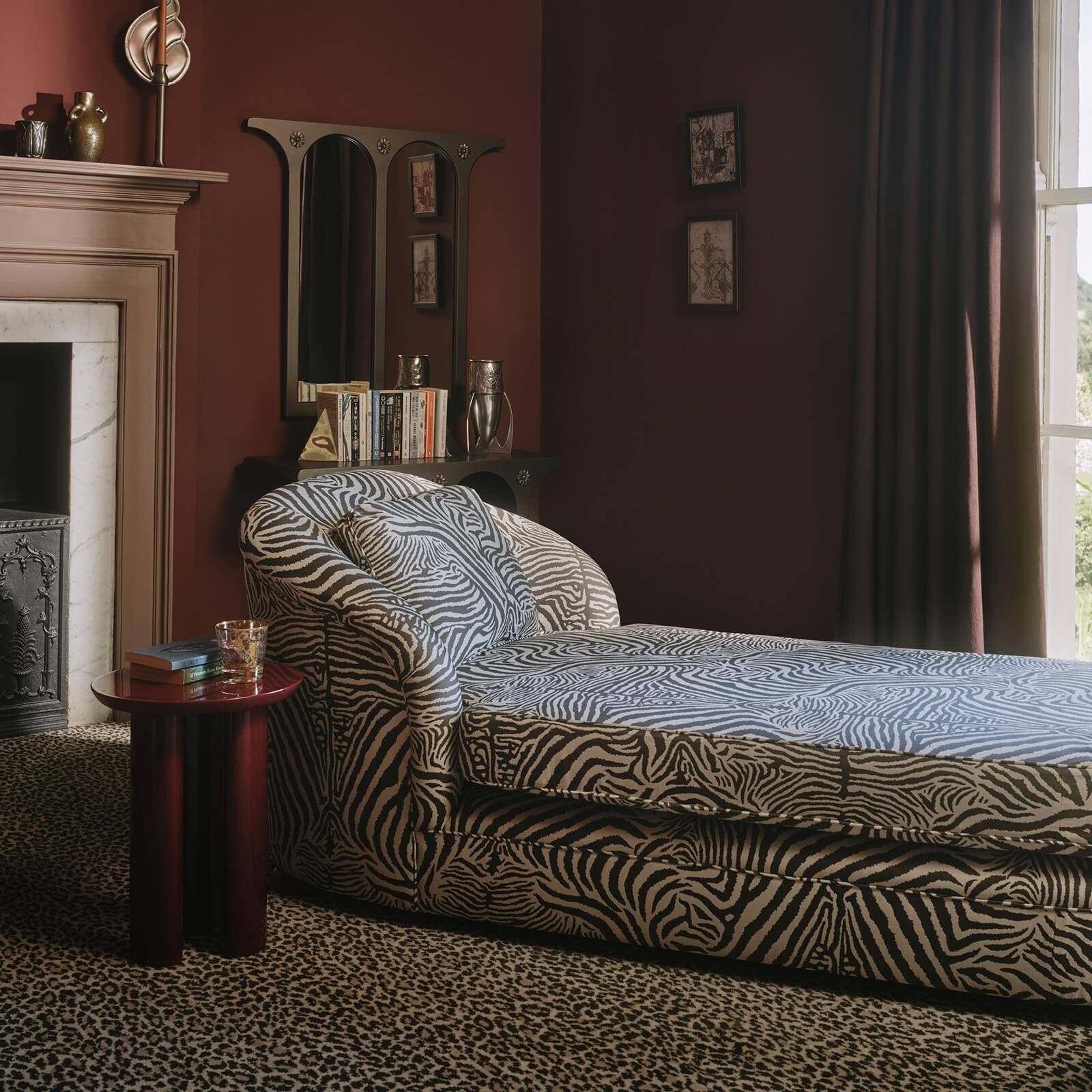 EQUUS Jacquard Vesper Chaise - Cocoa - Image 2