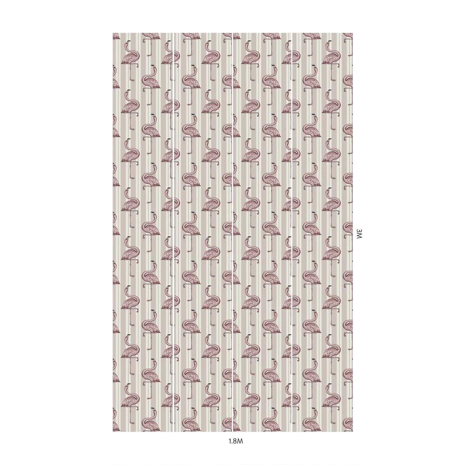 FLAMBOYANCE Wallpaper - Off White & Macaroon Pink - Image 6