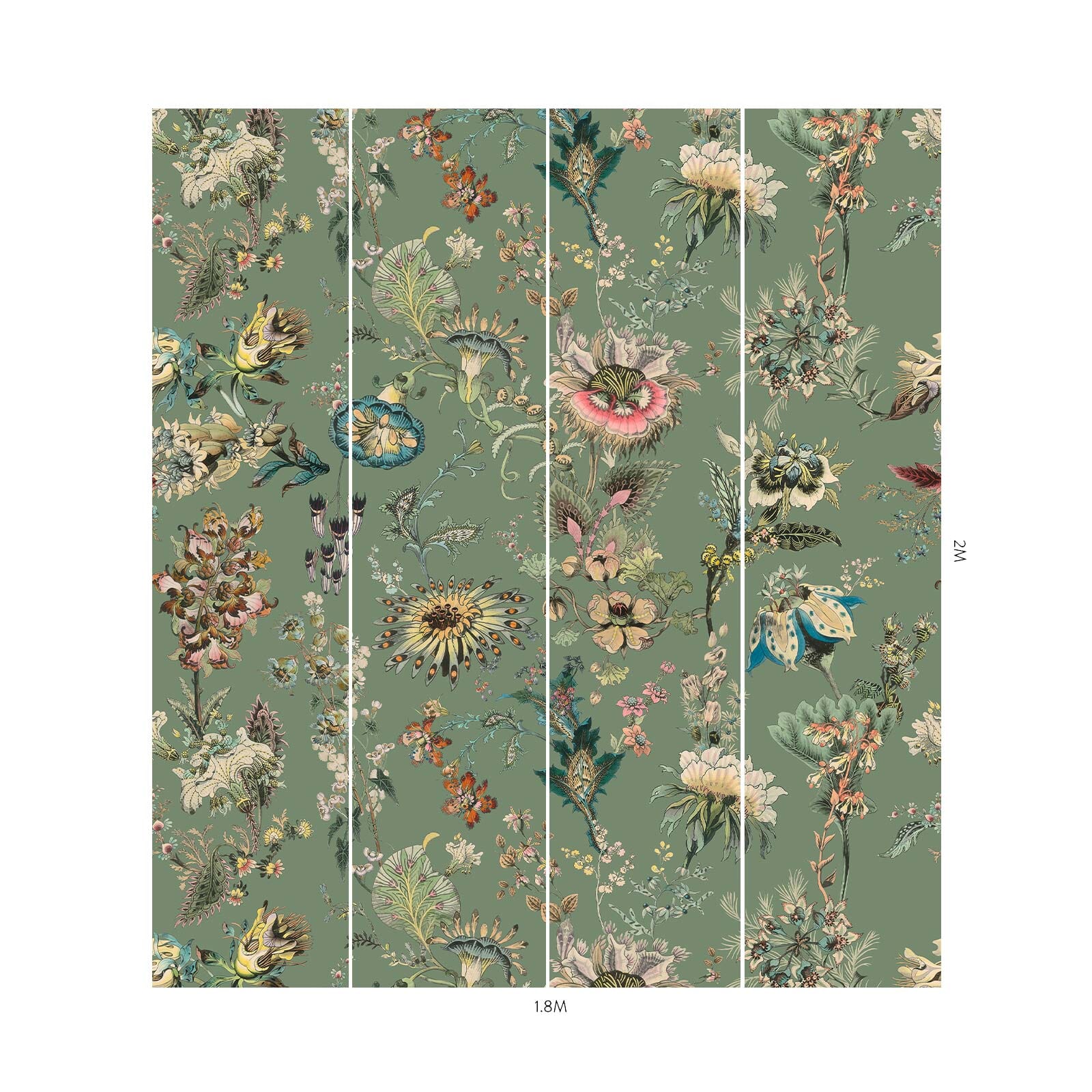 FLORA FANTASIA Wallpaper - Verdigris - Image 5