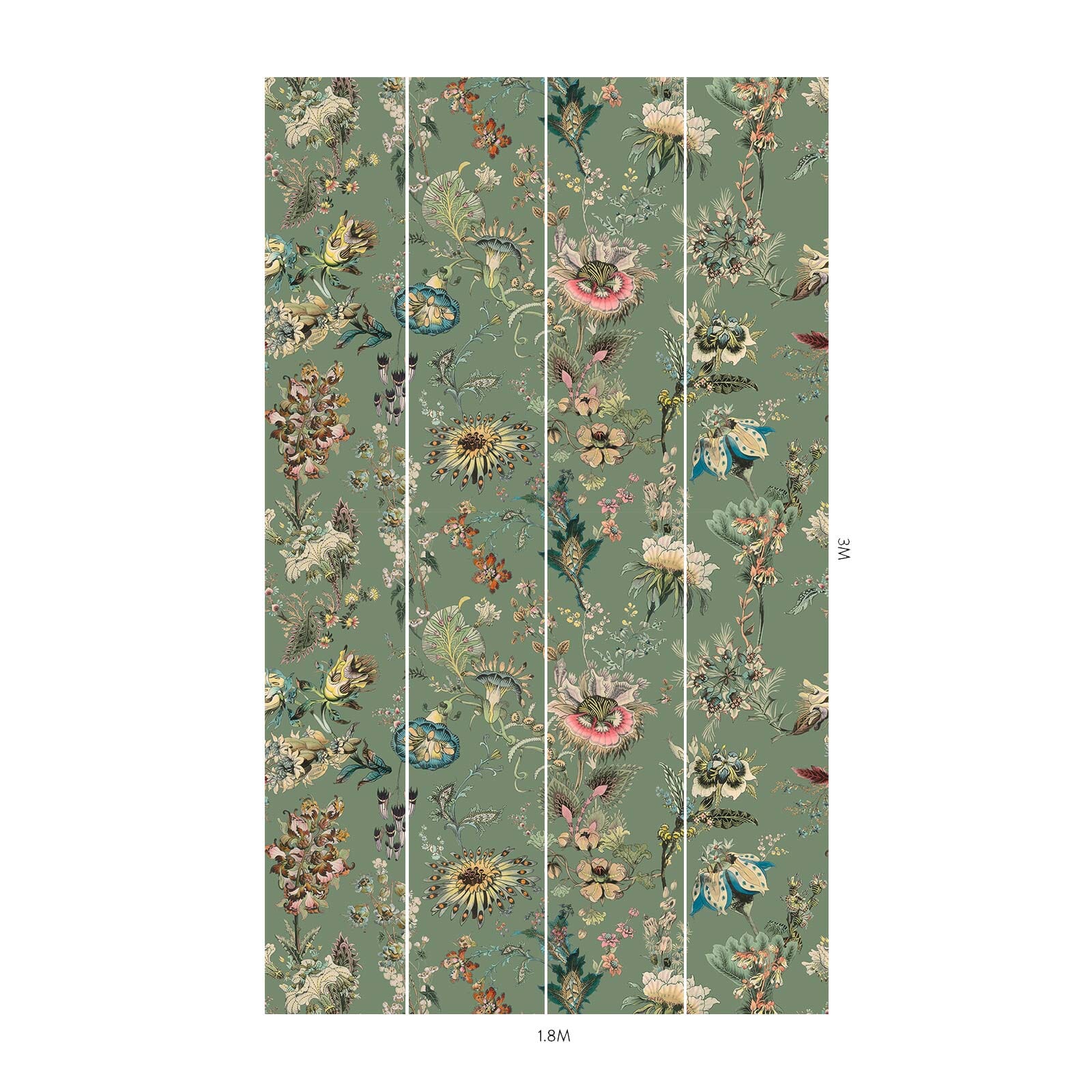 FLORA FANTASIA Wallpaper - Verdigris - Image 6