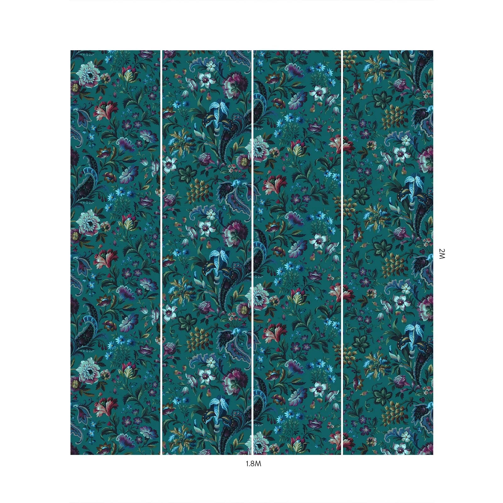 FLORIKA Wallpaper - Petrol - Image 4