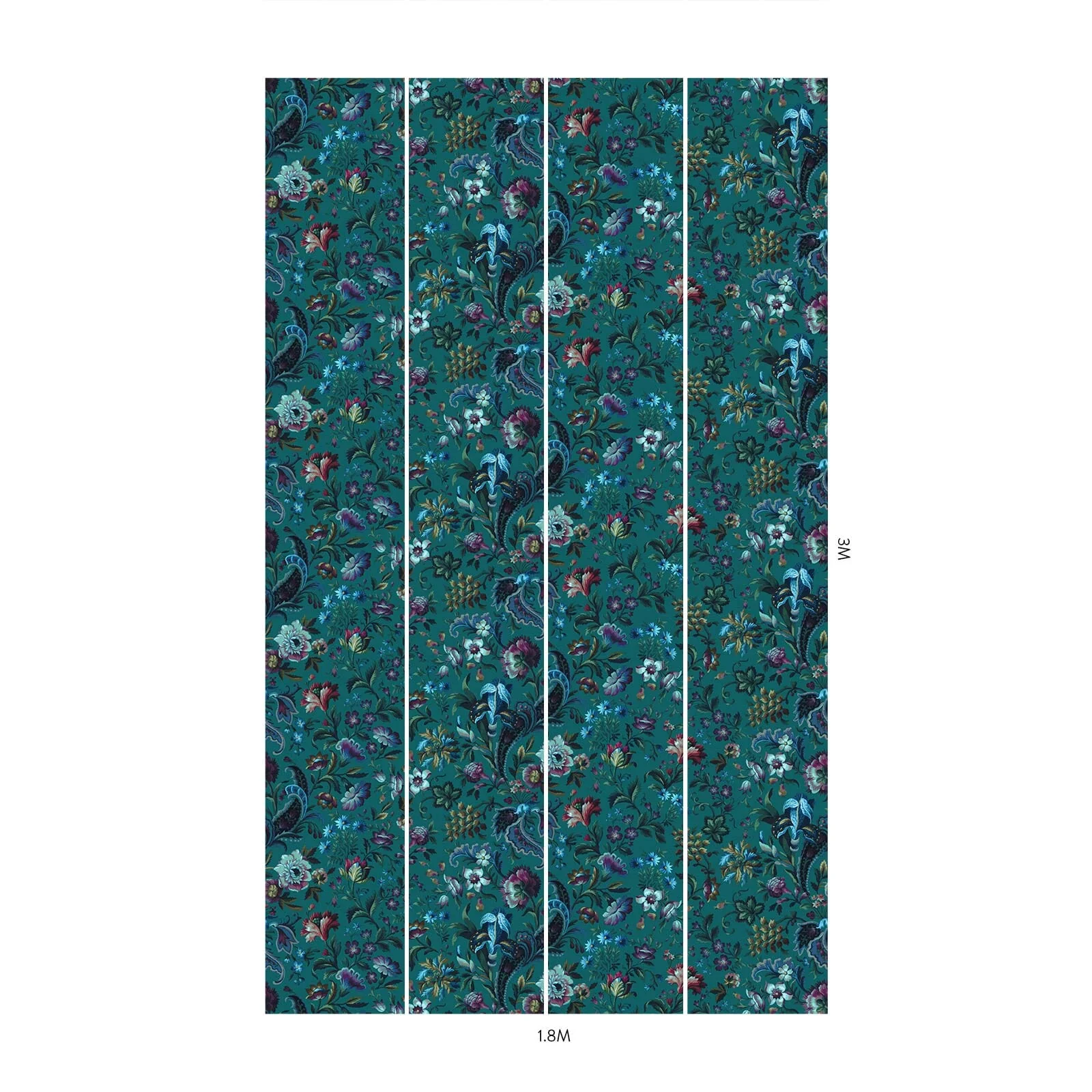 FLORIKA Wallpaper - Petrol - Image 5