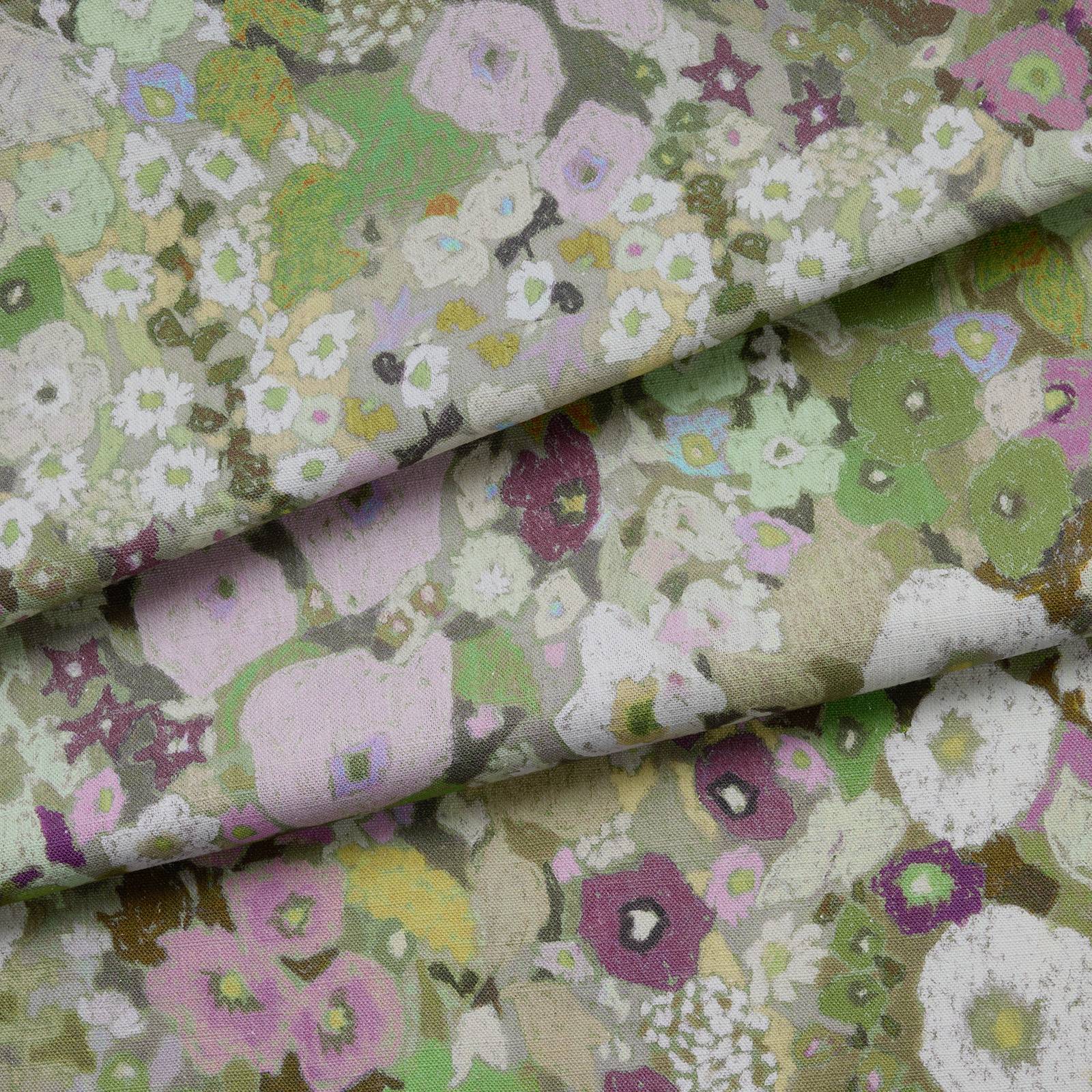HOLLYHOCKS Cotton Linen - Meadow - Image 2
