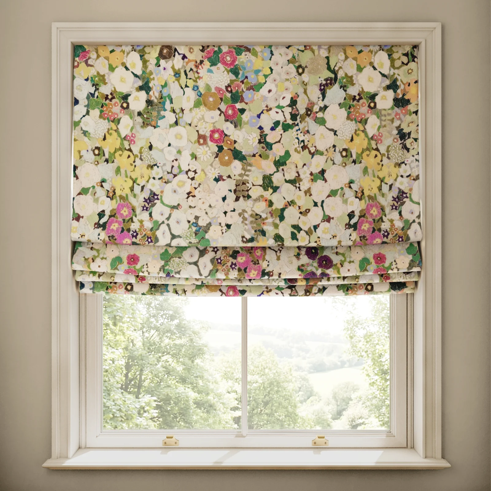 HOLLYHOCKS Velvet Blind - Autumn