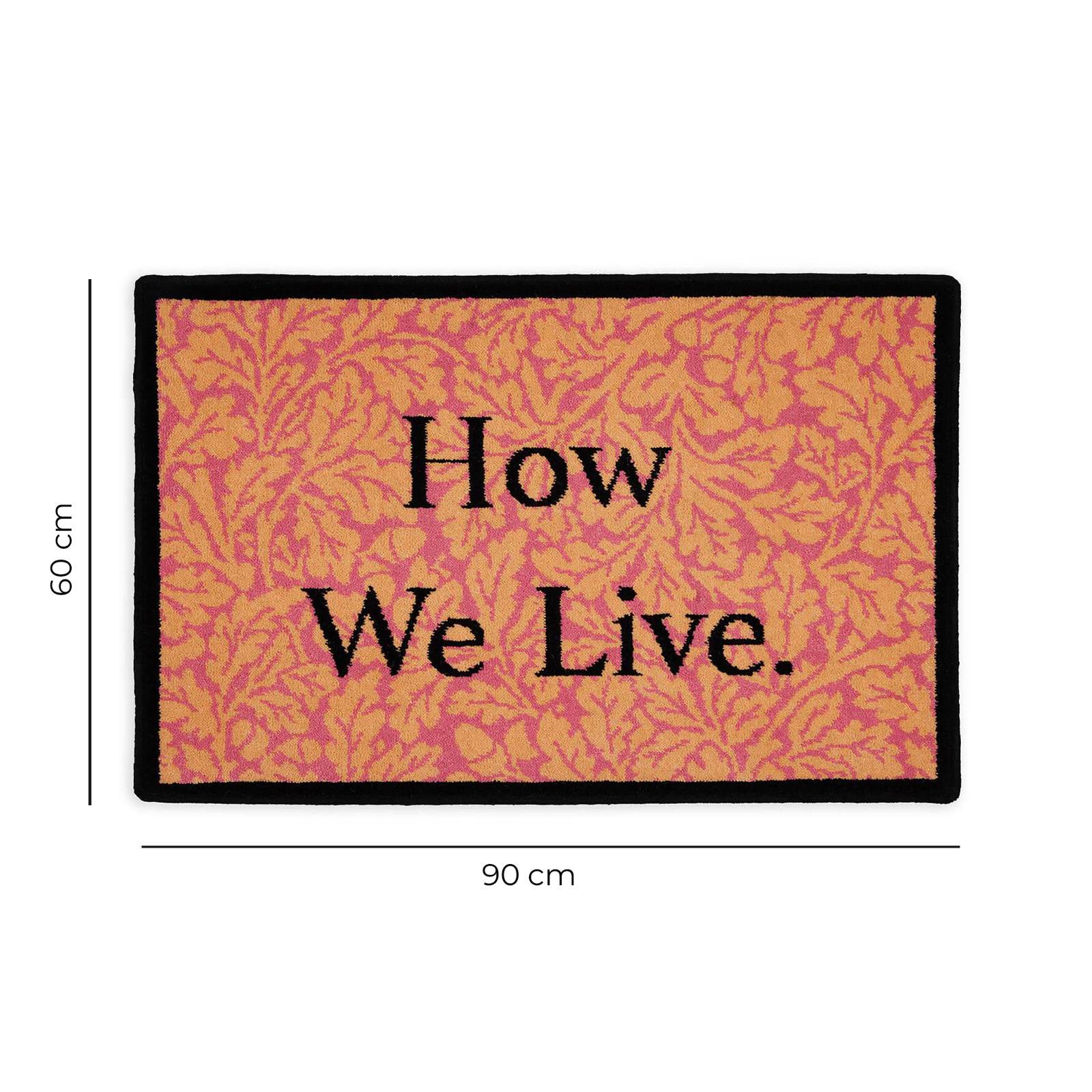 HOW WE LIVE Jeremy Deller Doormat - Coral - Image 4