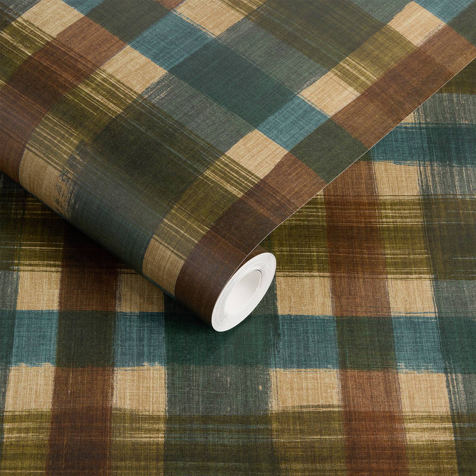 LONDON FIELDS CHECK Wallpaper - Cerulean - Image 3