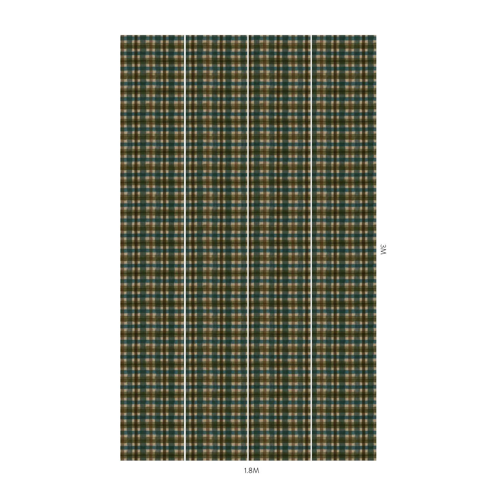 LONDON FIELDS CHECK Wallpaper - Cerulean - Image 5