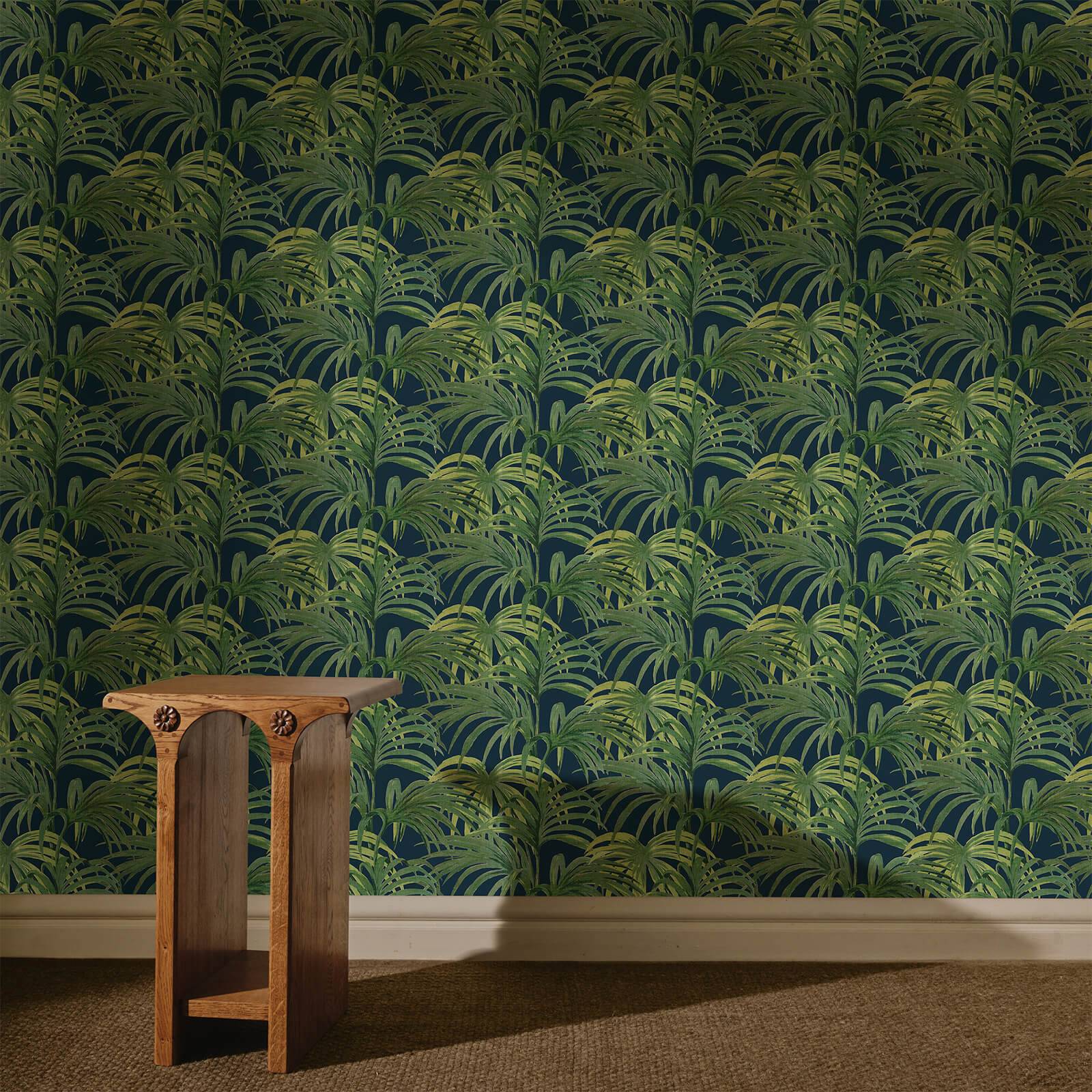 PALMERAL Wallpaper - Midnight & Green - Image 2
