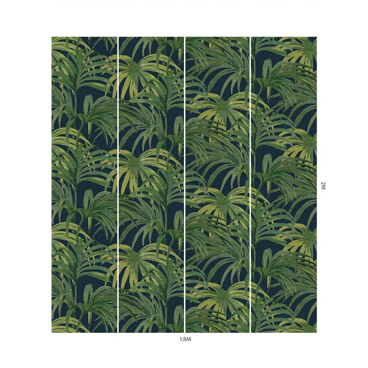 PALMERAL Wallpaper - Midnight & Green - Image 4