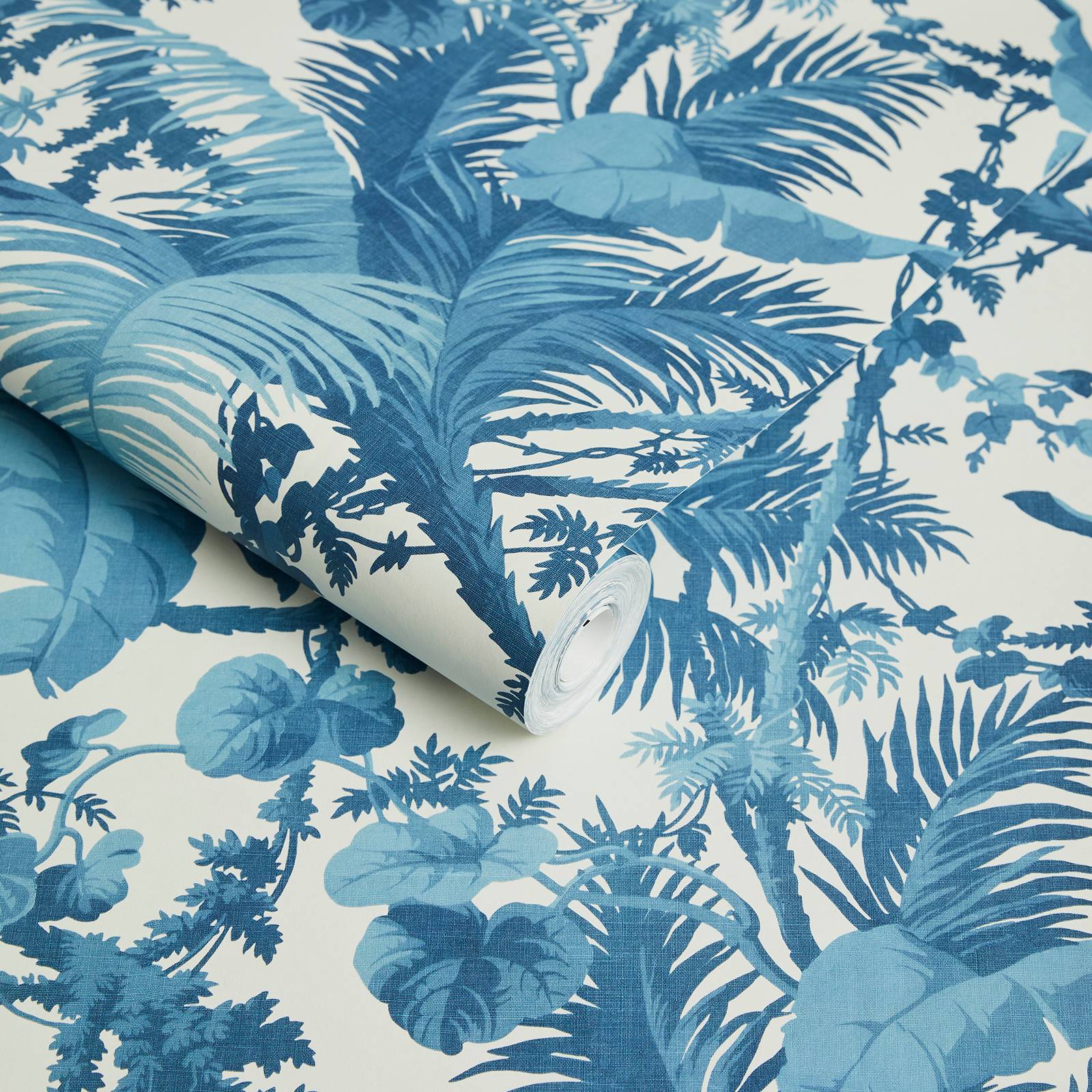 PAMPAS Wallpaper - Off White & Cerulean - Image 4