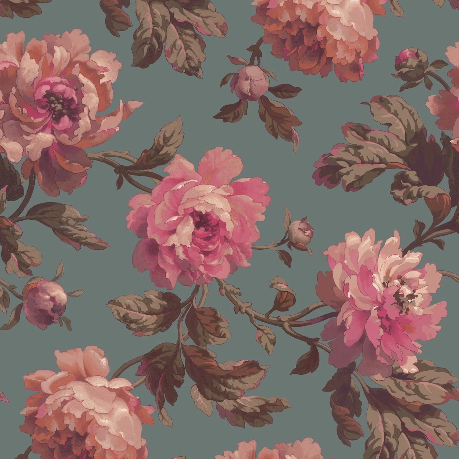 PEONEDEN Wallpaper Chinois Green Sample