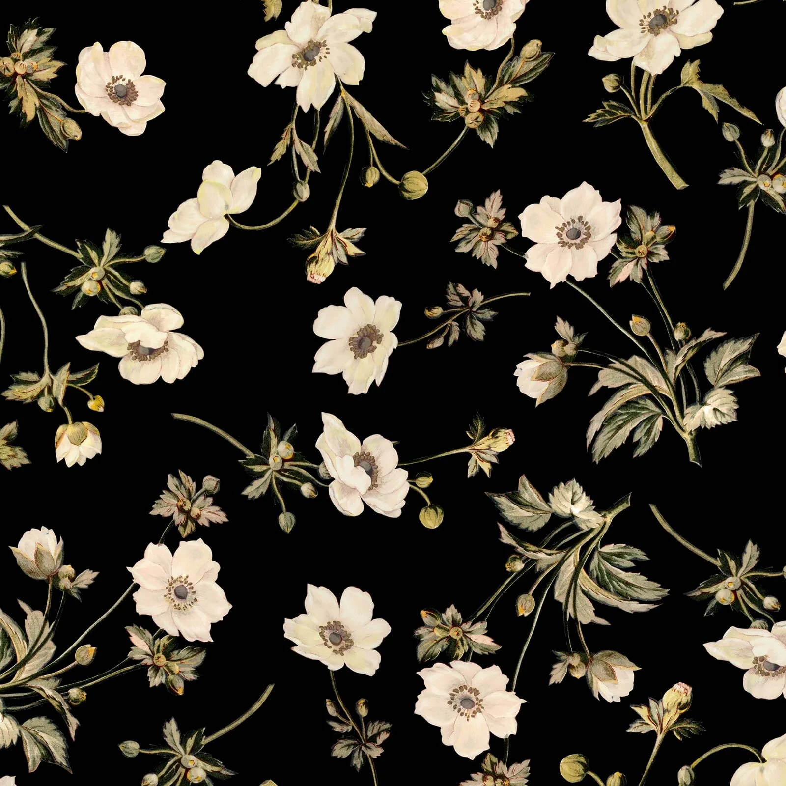 POPPIUM Wallpaper - Ebony Sample