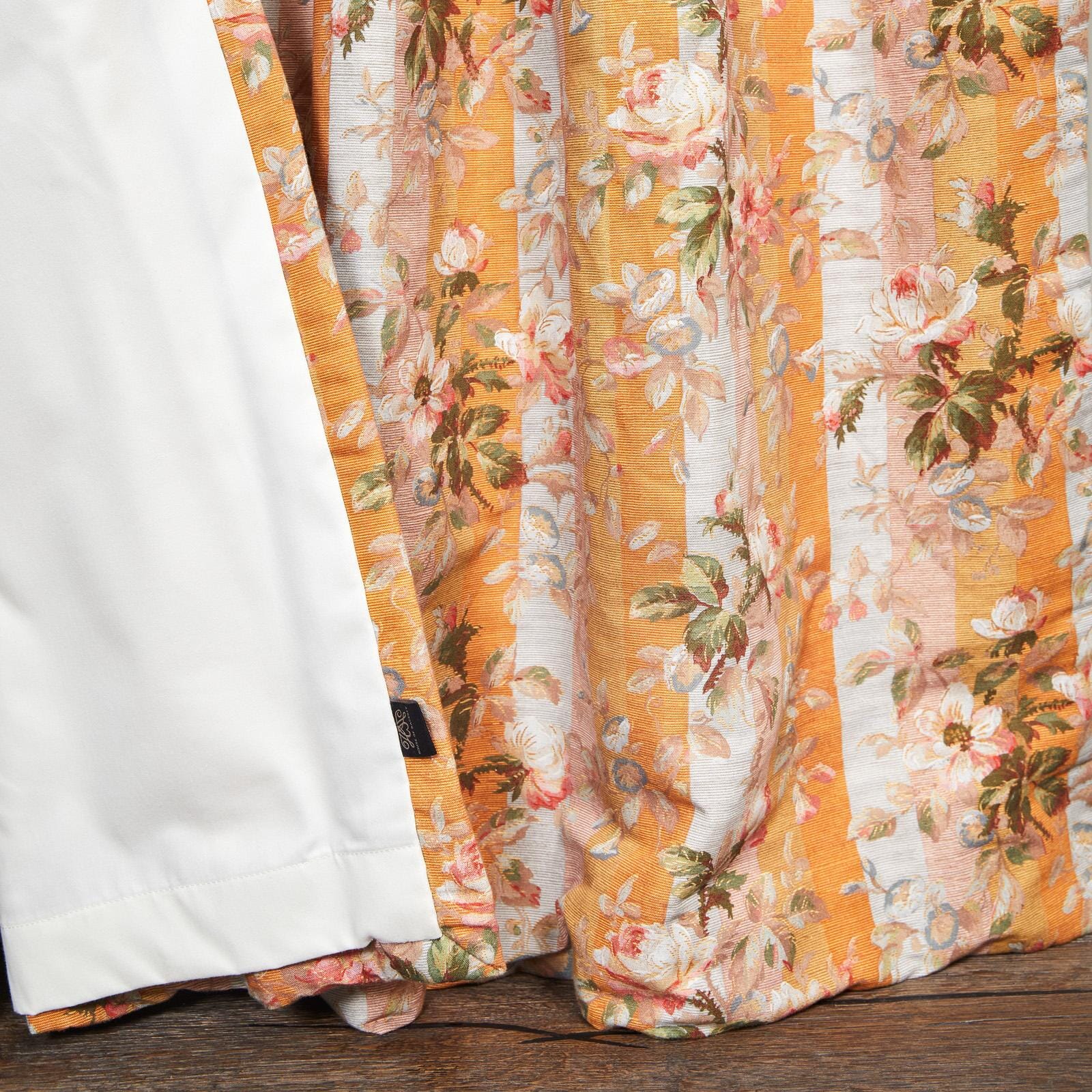 RAINBOW ROSE Cotton Linen Curtain - Dusk Stripe - Image 2