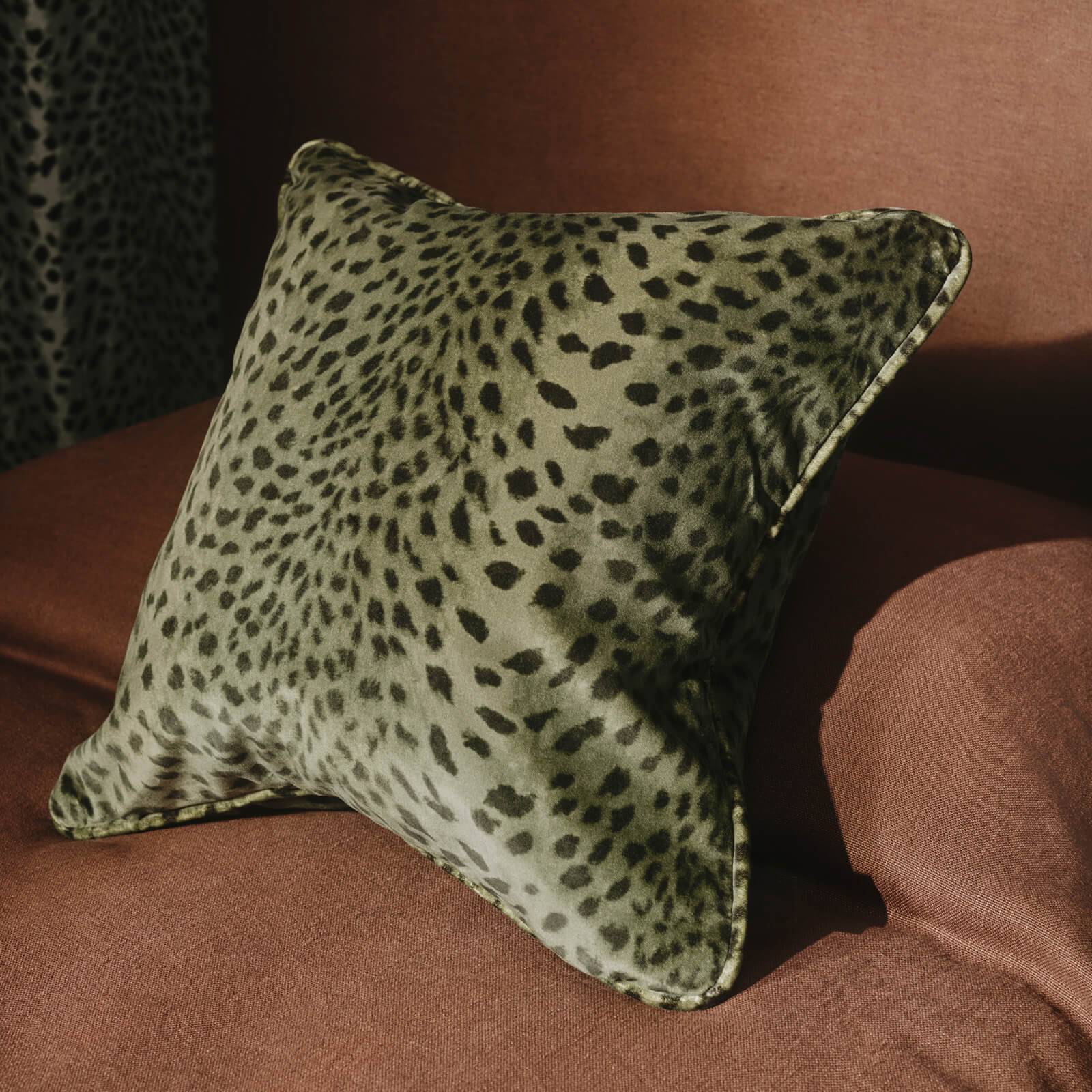 SAVANNA Velvet Medium Piped Cushion - Lobelia - Image 2