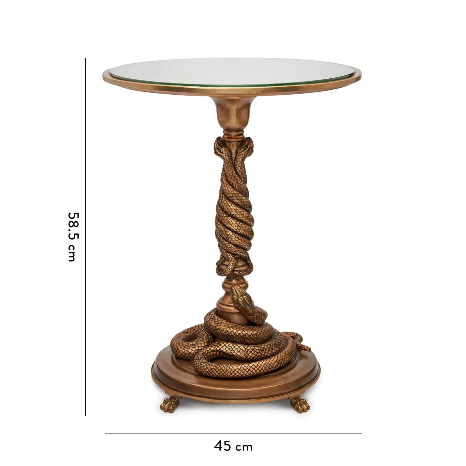 SERPENTIS Side Table - Brass - Image 5