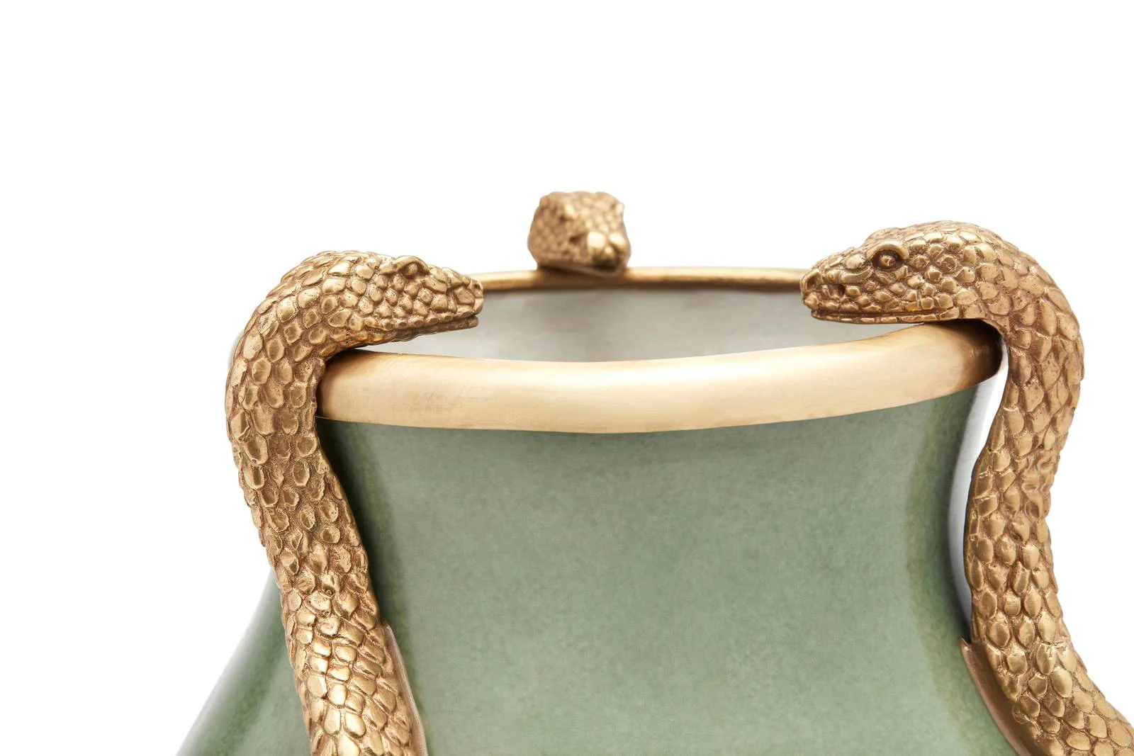 SERPENTIS Vase - Eucalyptus & Brass - Image 4