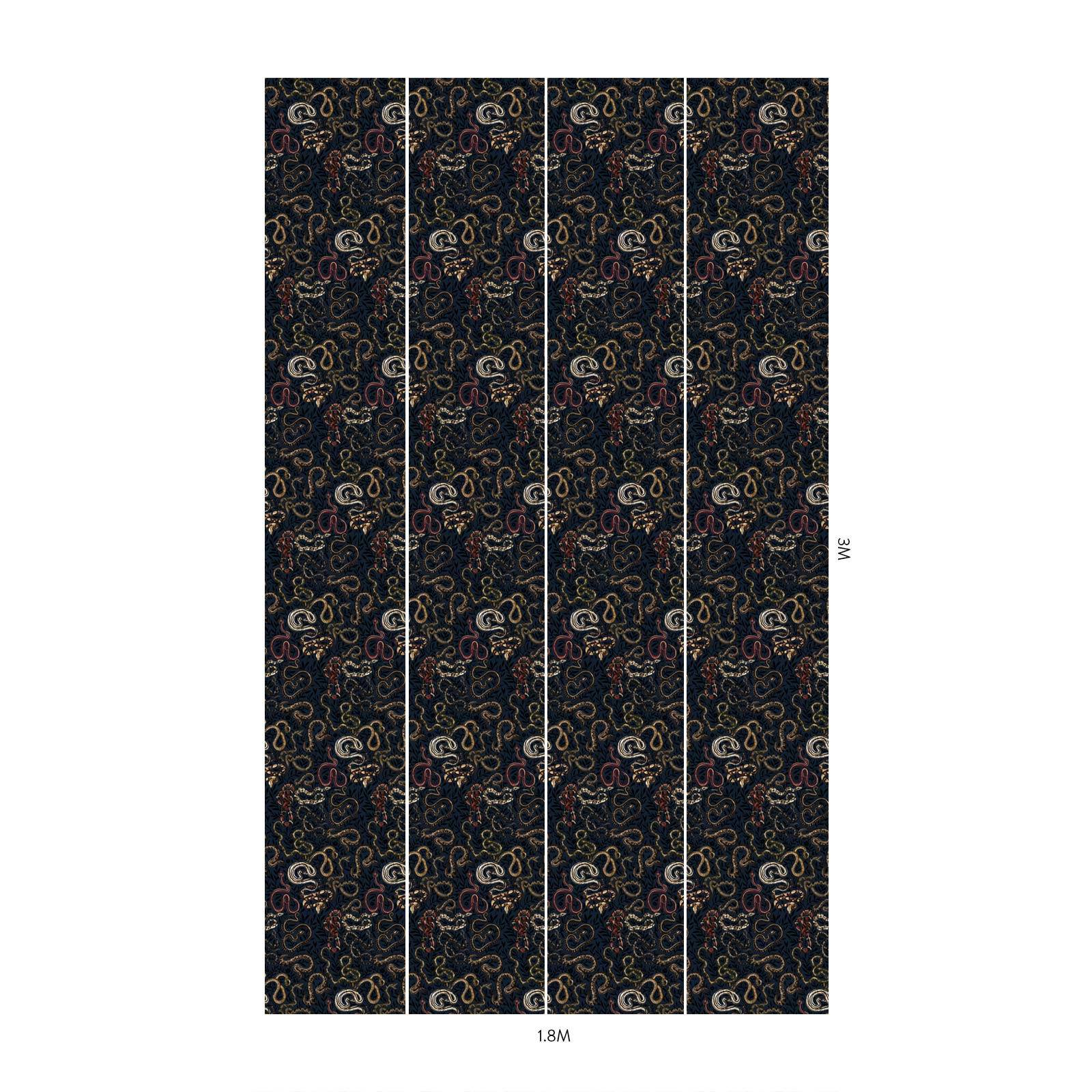 SNAKES AND ADDERS Wallpaper - Black - Image 5