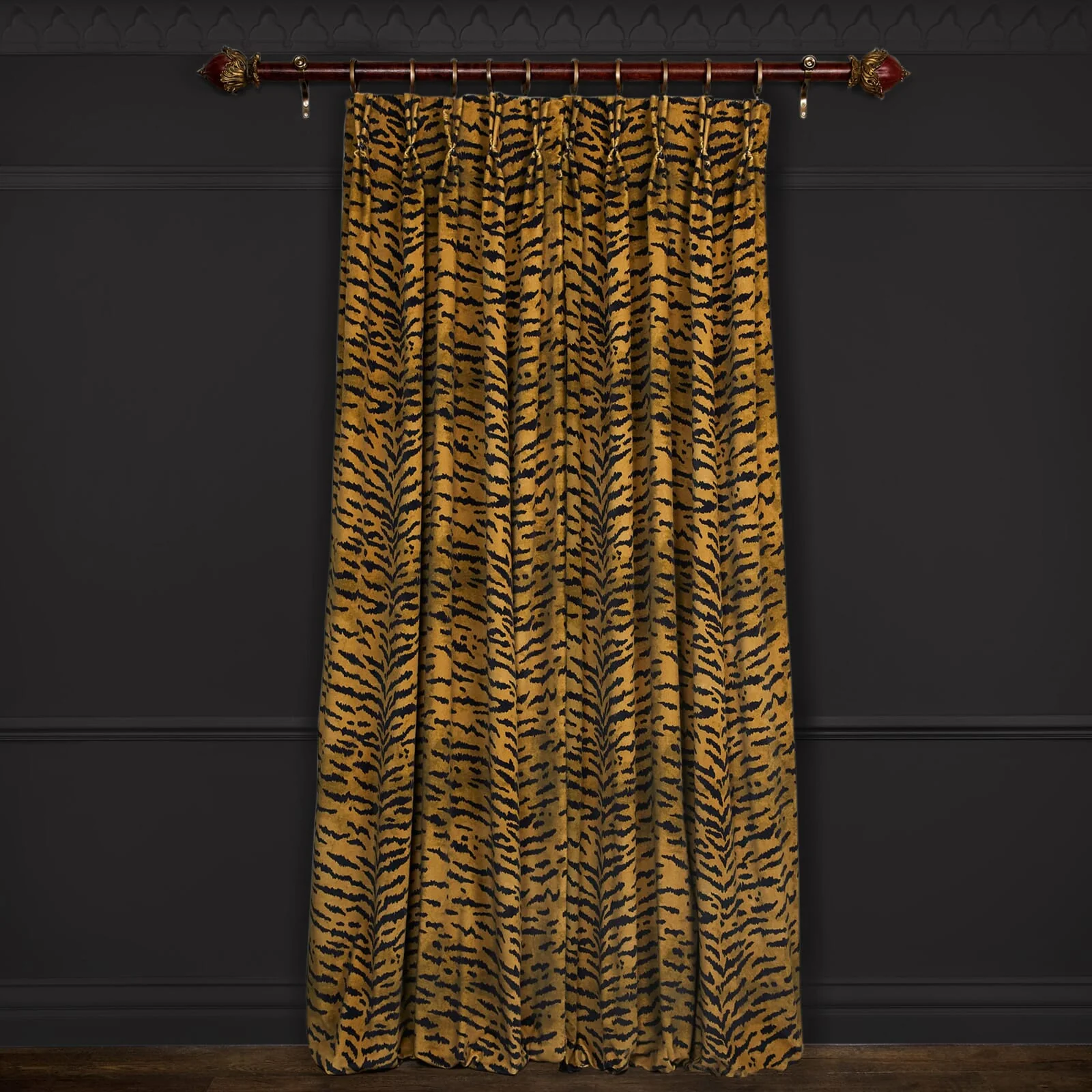 TIGRE Velvet Curtain - Taupe - Image 3