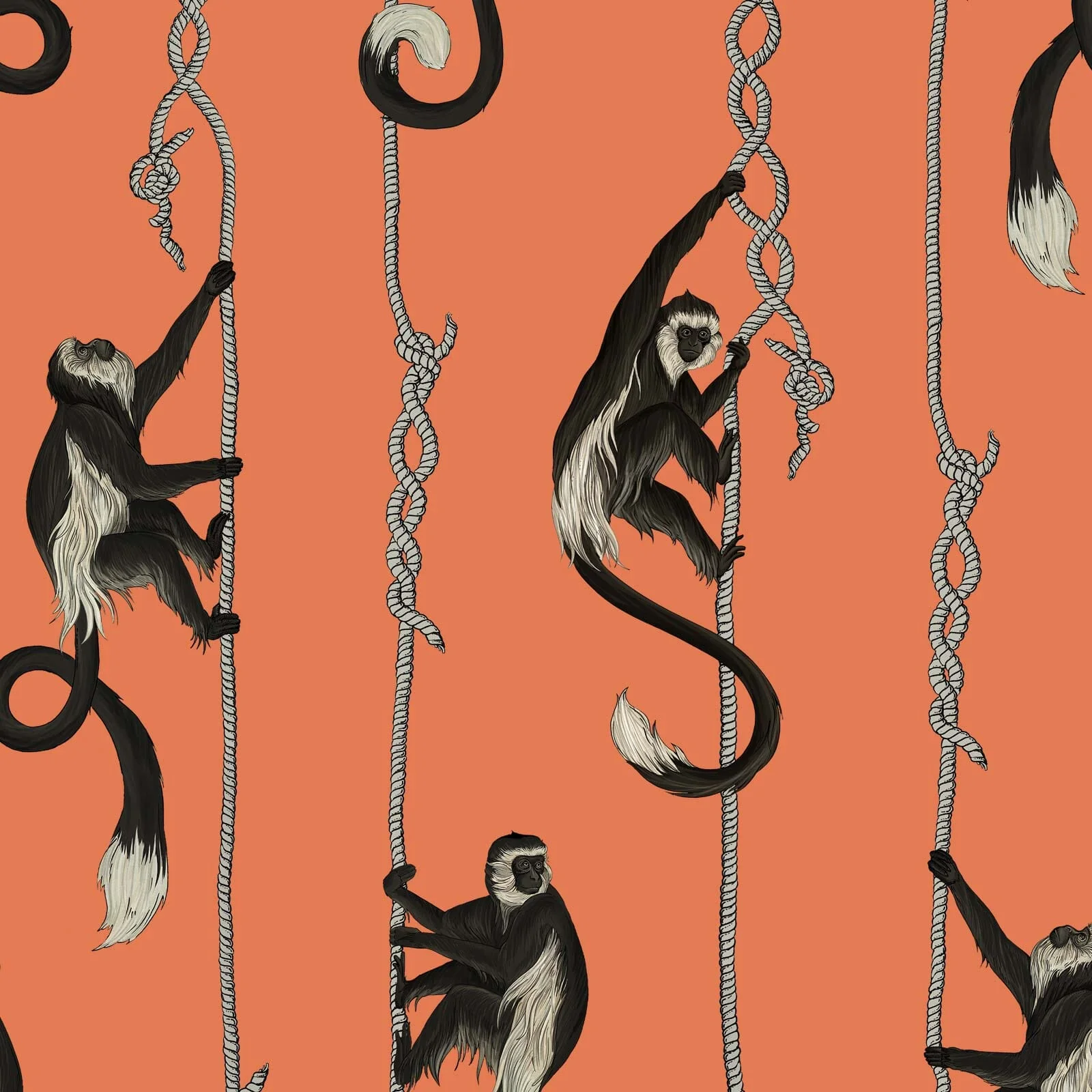 TROOP Wallpaper - Salamander Orange Sample